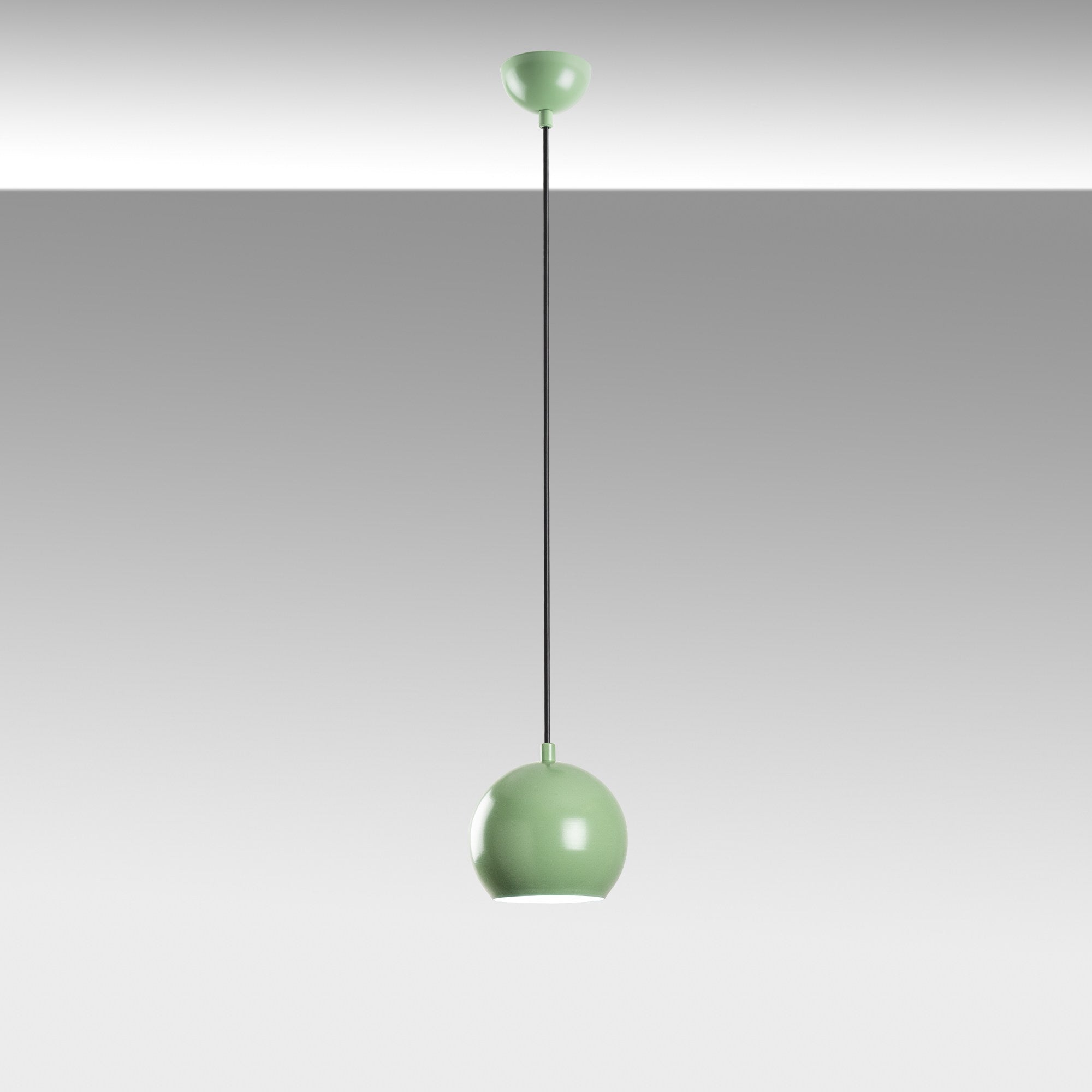 Candeeiro de Teto elegante – altura ajustável de 20 a 111 cm – cor menta – corpo de metal