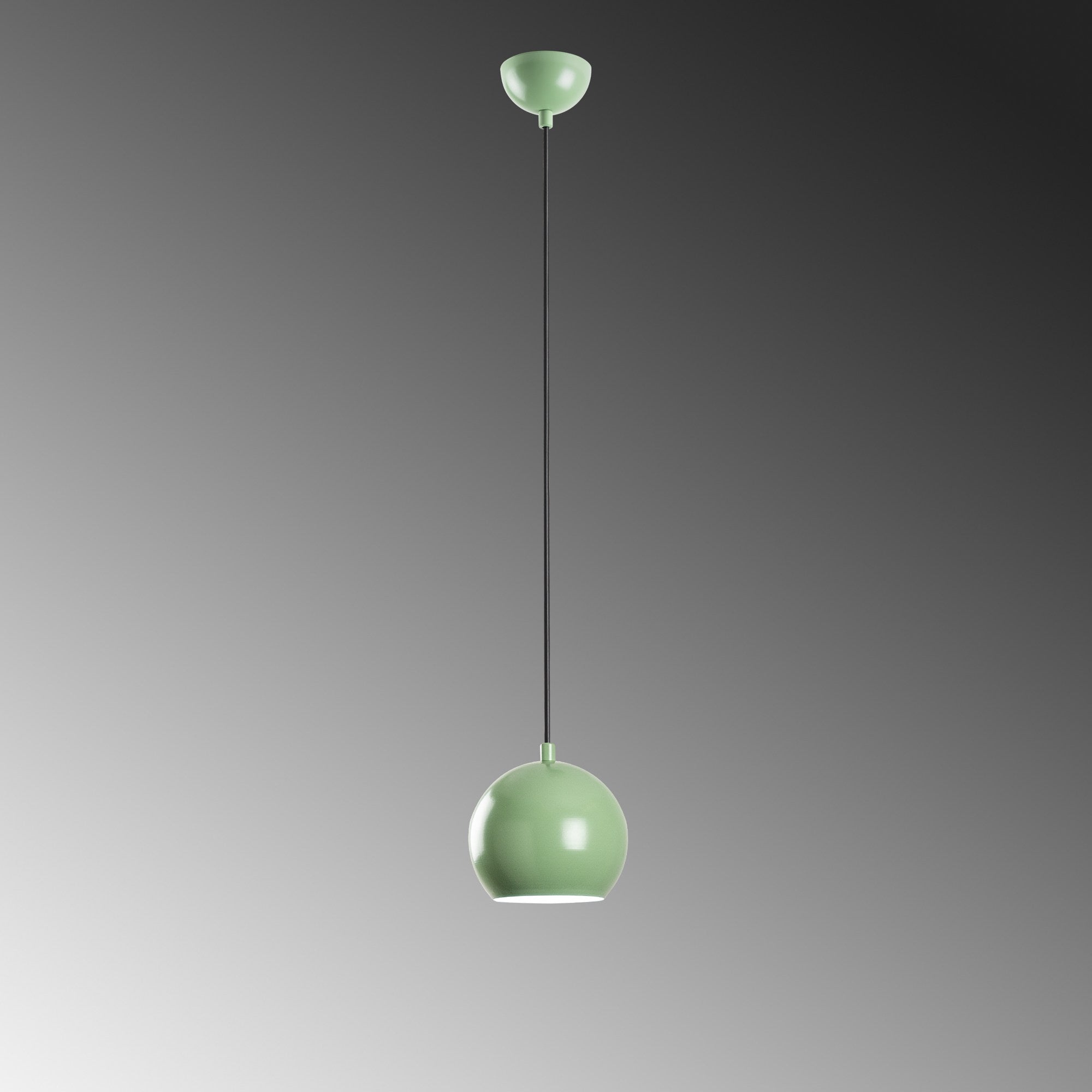 Candeeiro de Teto elegante – altura ajustável de 20 a 111 cm – cor menta – corpo de metal