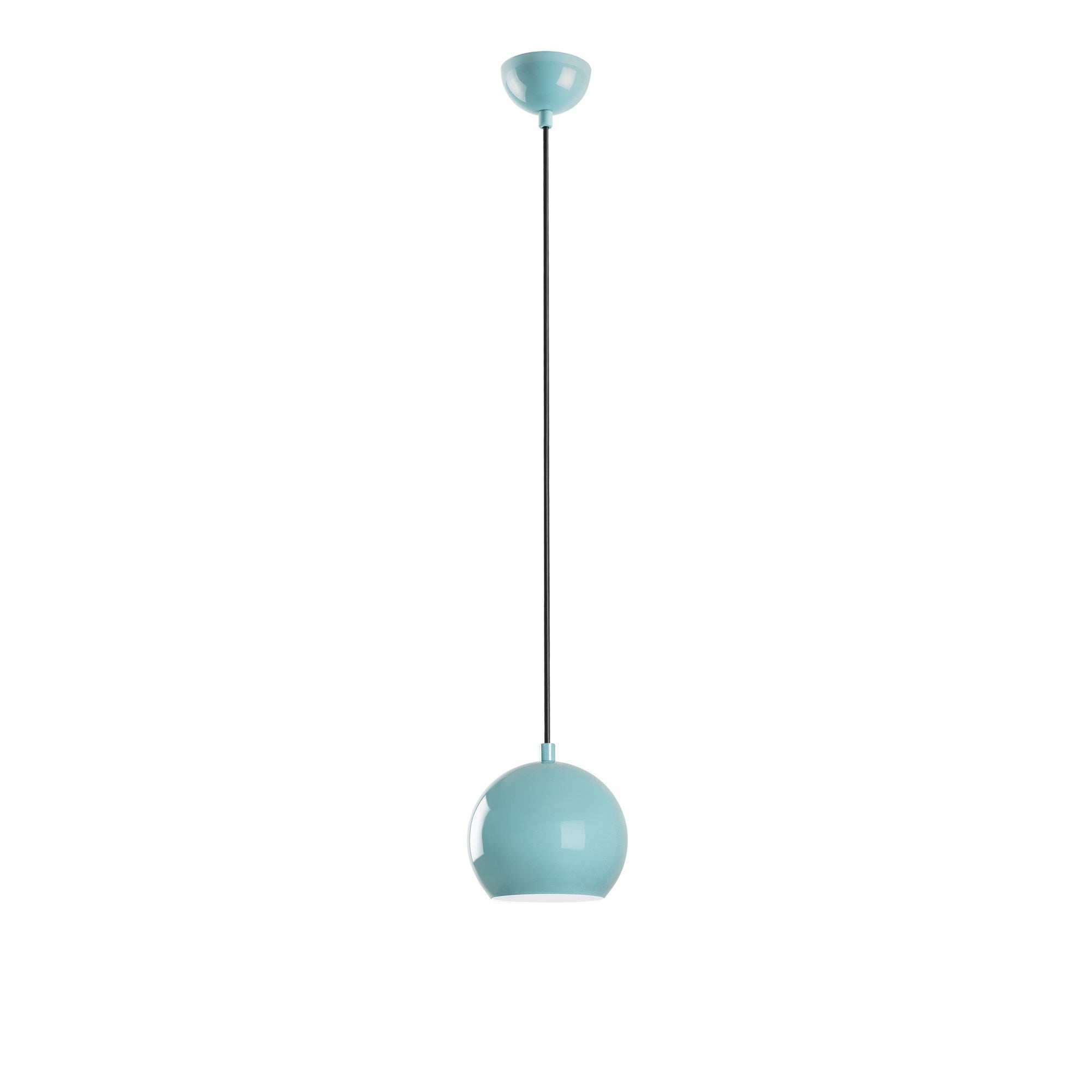 Candeeiro de Teto – altura ajustável de 20 a 111 cm – cor turquesa – metal