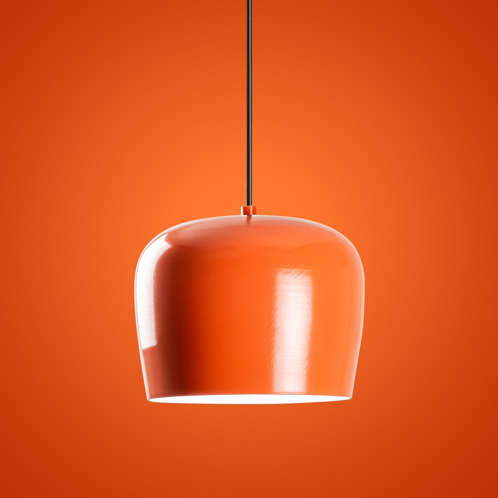 Candeeiro de Teto – 24 a 114 cm – Laranja – Metal