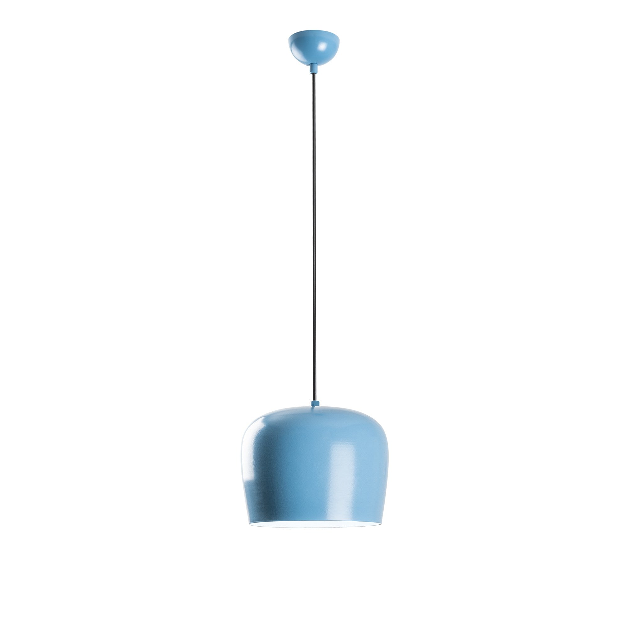Candeeiro de Teto – 24 a 114 cm – Azul claro – Metal