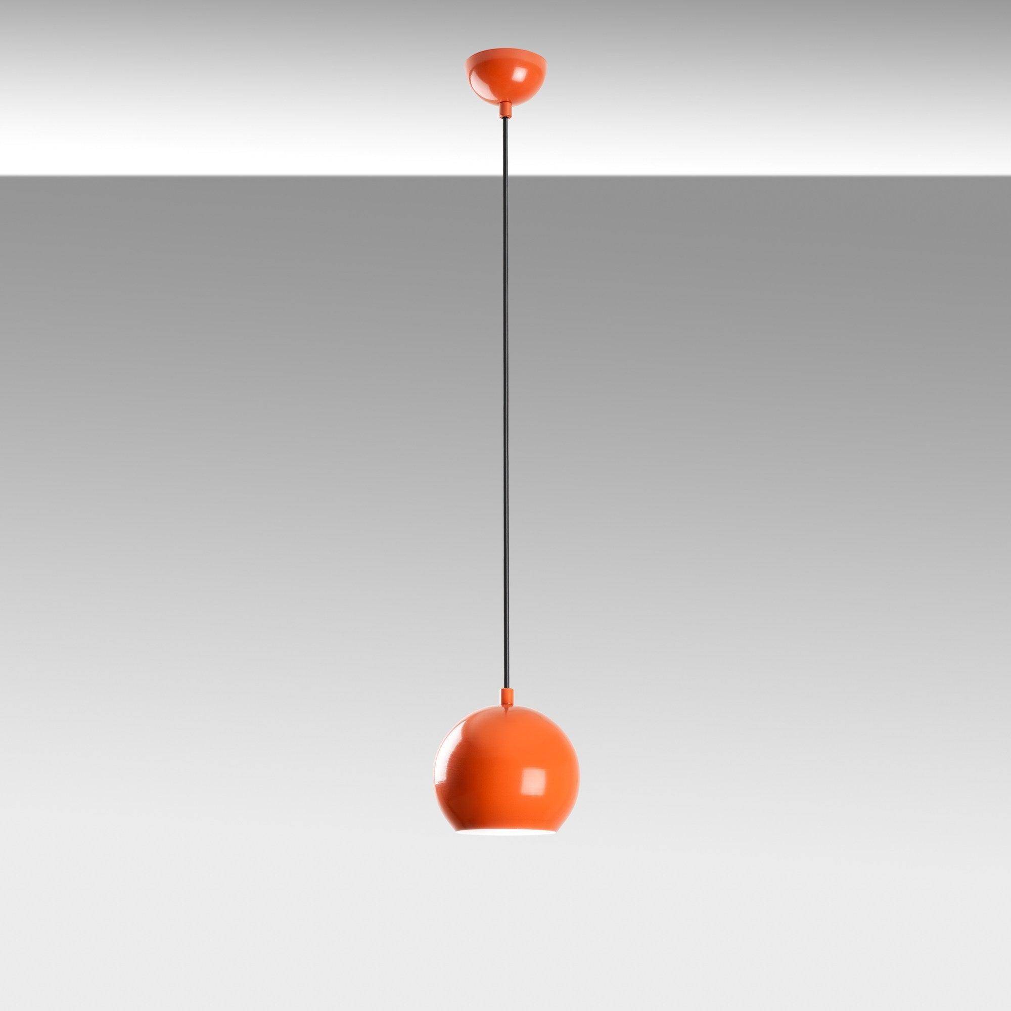 Candeeiro de Teto – altura ajustável de 20 a 111 cm – laranja – metal