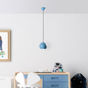 Candeeiro de Teto – Altura Ajustável 20-111 cm – Azul Claro – Metal