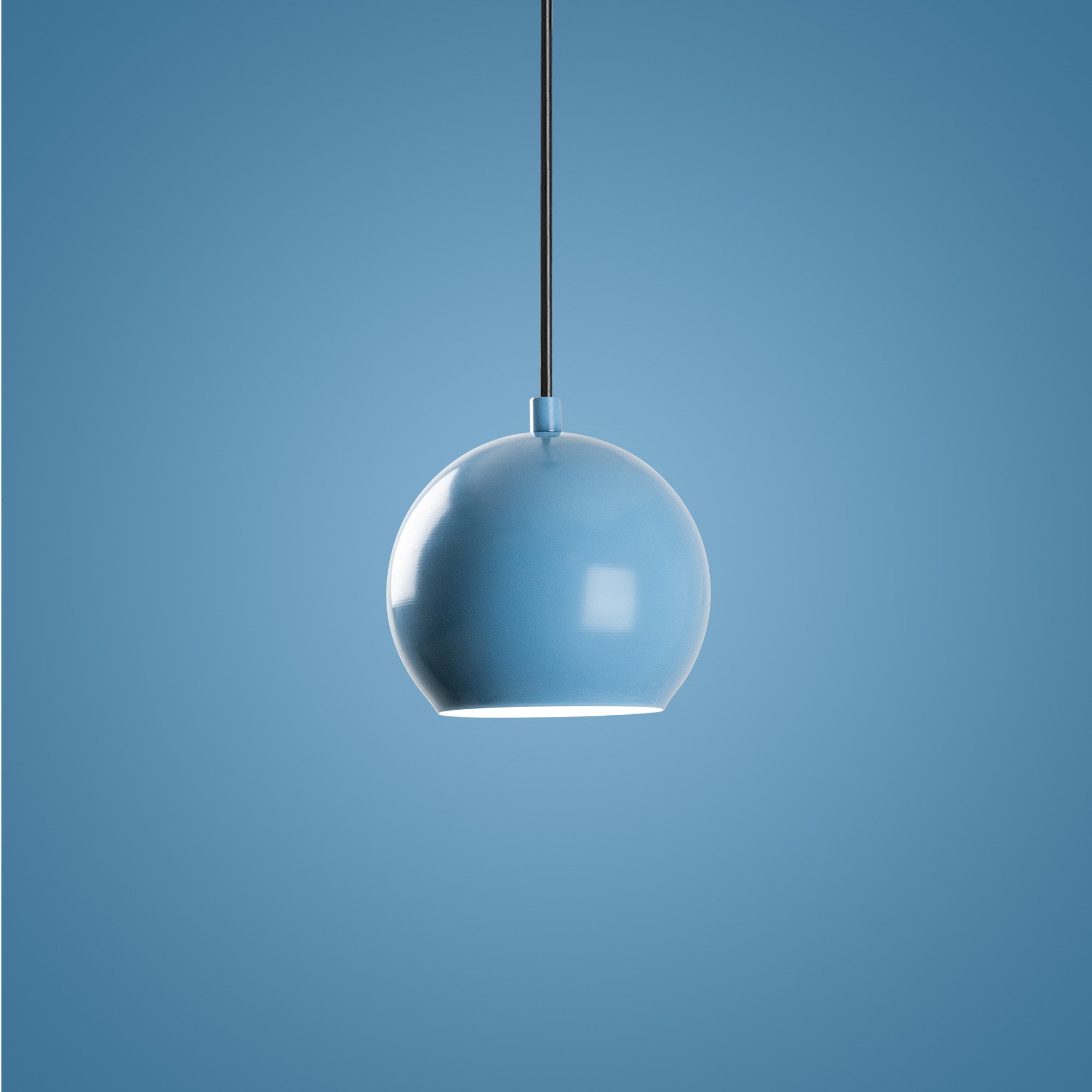 Candeeiro de Teto – Altura Ajustável 20-111 cm – Azul Claro – Metal