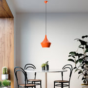 Candeeiro de Teto – altura ajustável de 37 a 130 cm – laranja – metal