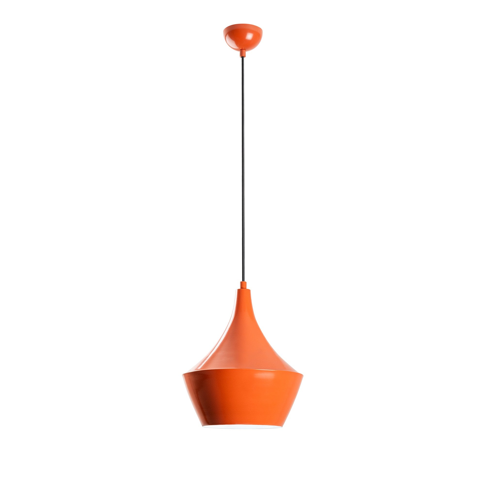 Candeeiro de Teto – altura ajustável de 37 a 130 cm – laranja – metal