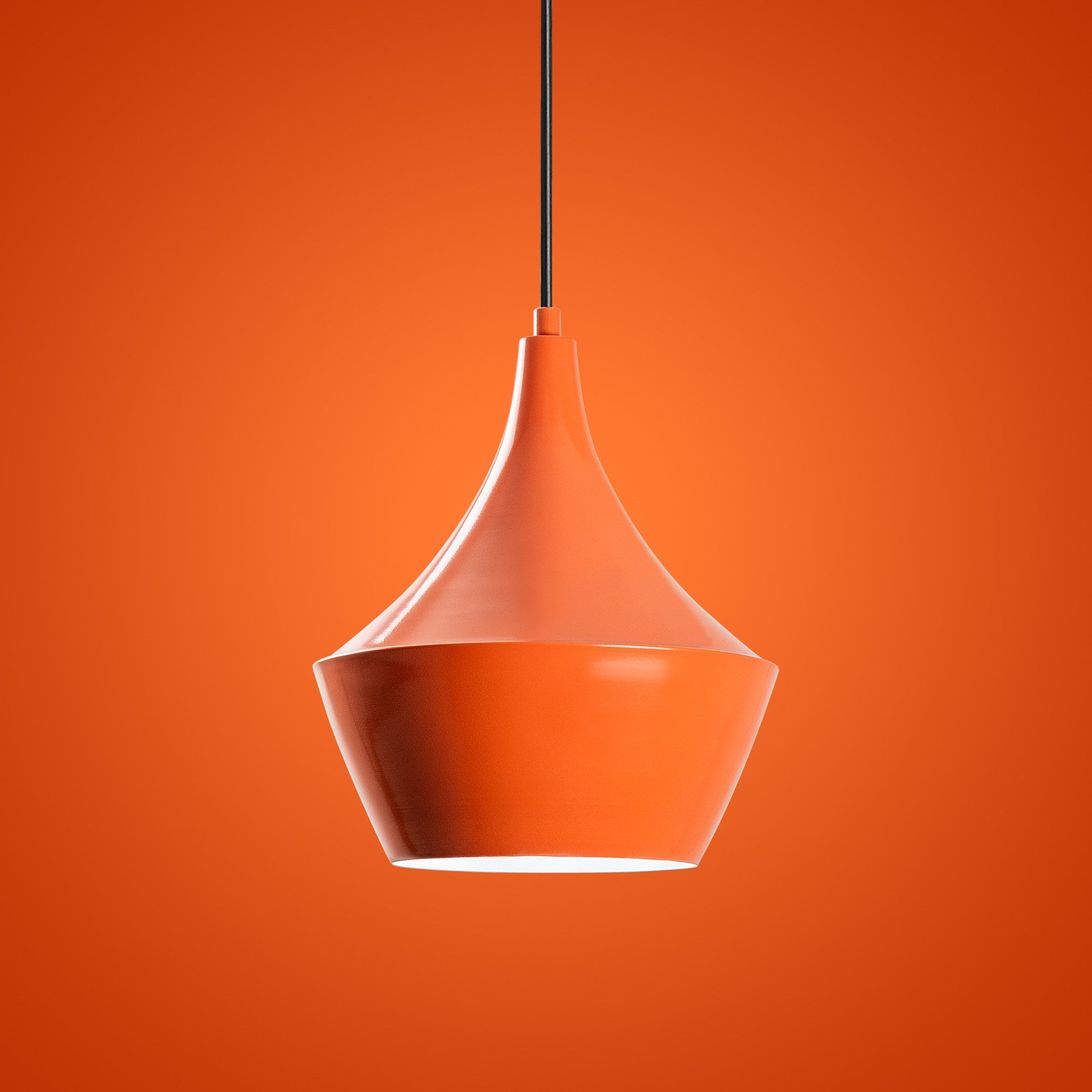 Candeeiro de Teto – altura ajustável de 37 a 130 cm – laranja – metal