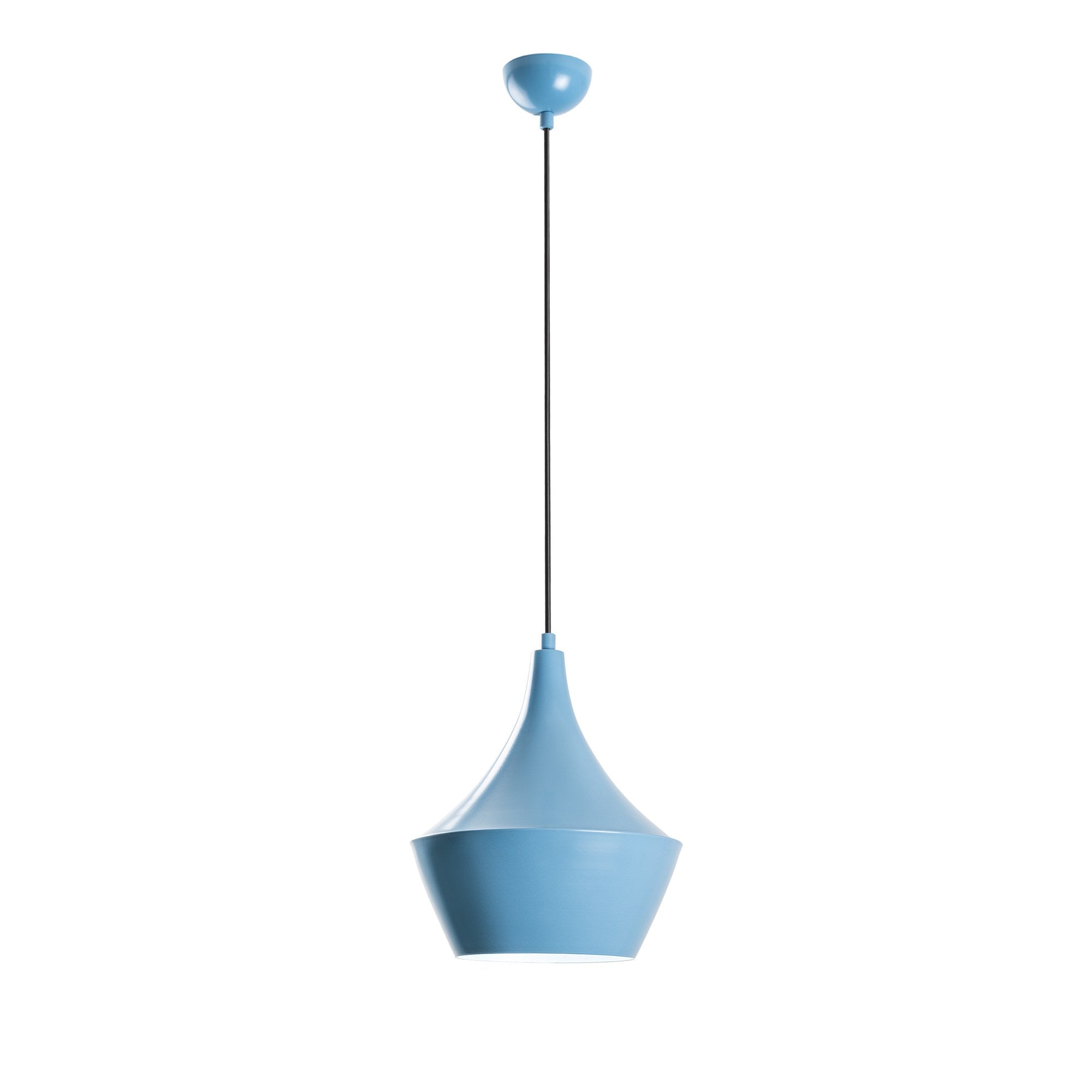 Candeeiro de Teto – Altura Ajustável 37-130 cm – Azul Claro – Metal