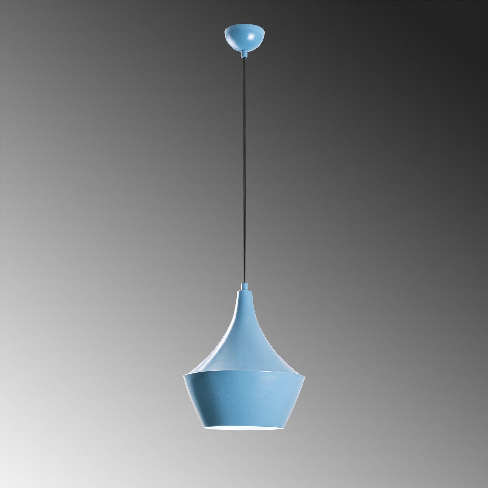 Candeeiro de Teto – Altura Ajustável 37-130 cm – Azul Claro – Metal