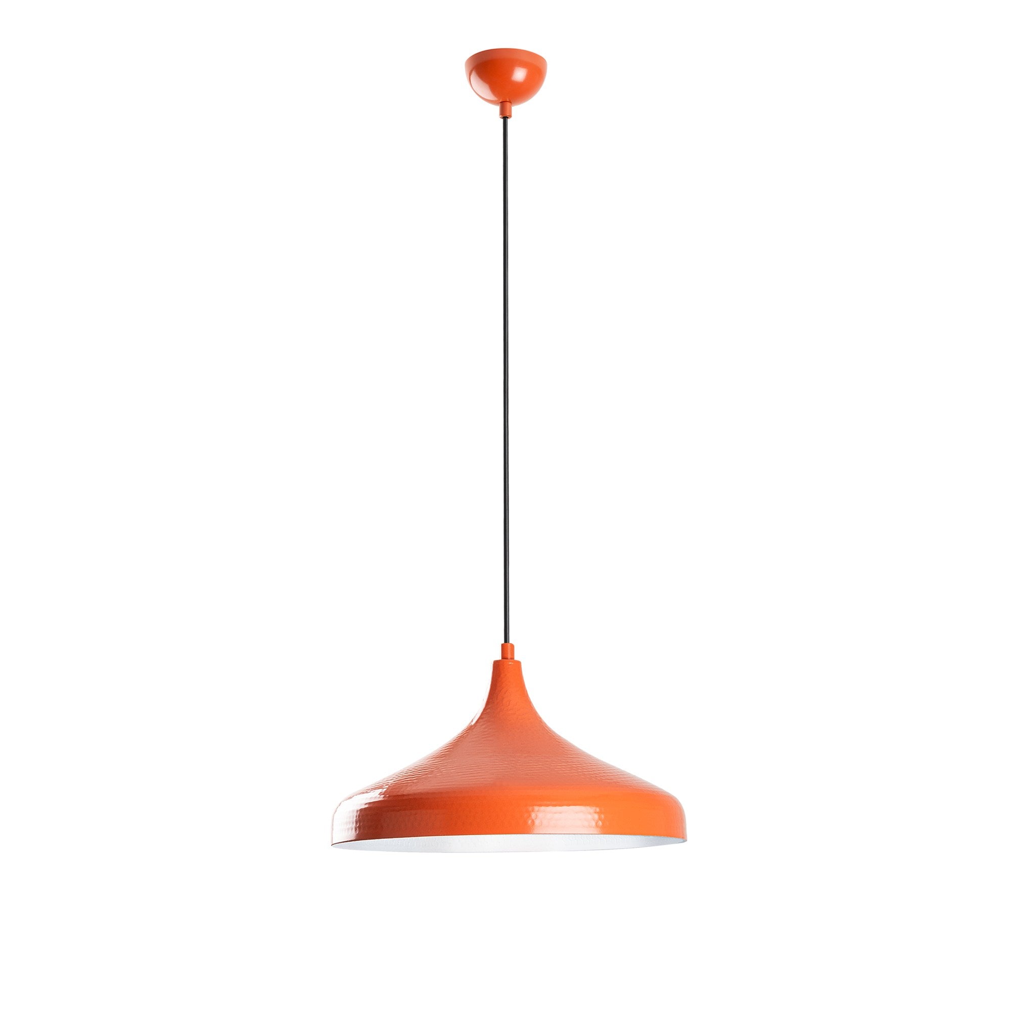 Candeeiro de Teto – Ø36 cm – Laranja – Metal