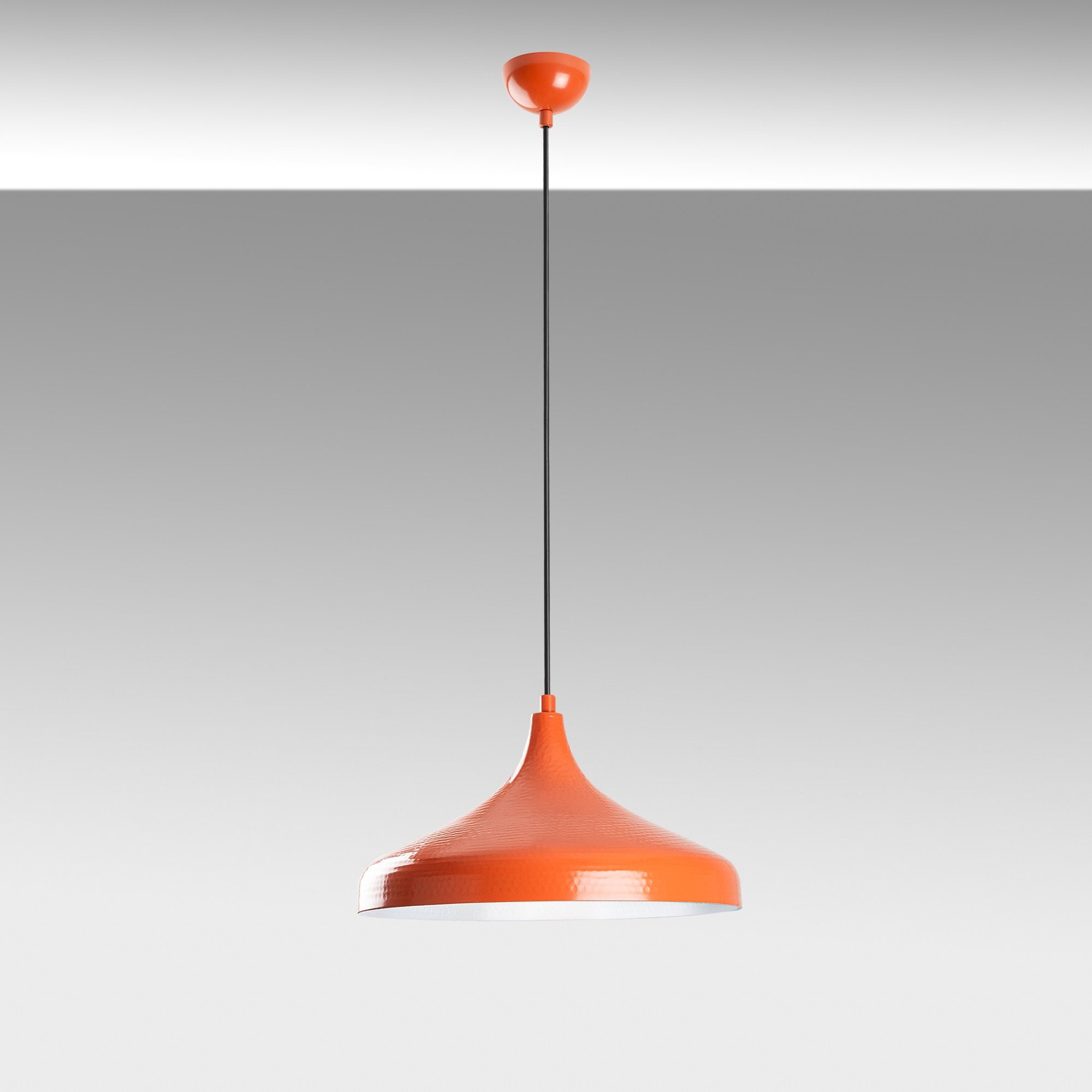 Candeeiro de Teto – Ø36 cm – Laranja – Metal