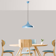 Candeeiro de Teto – Altura Ajustável 22-118 cm – Azul Claro – Metal