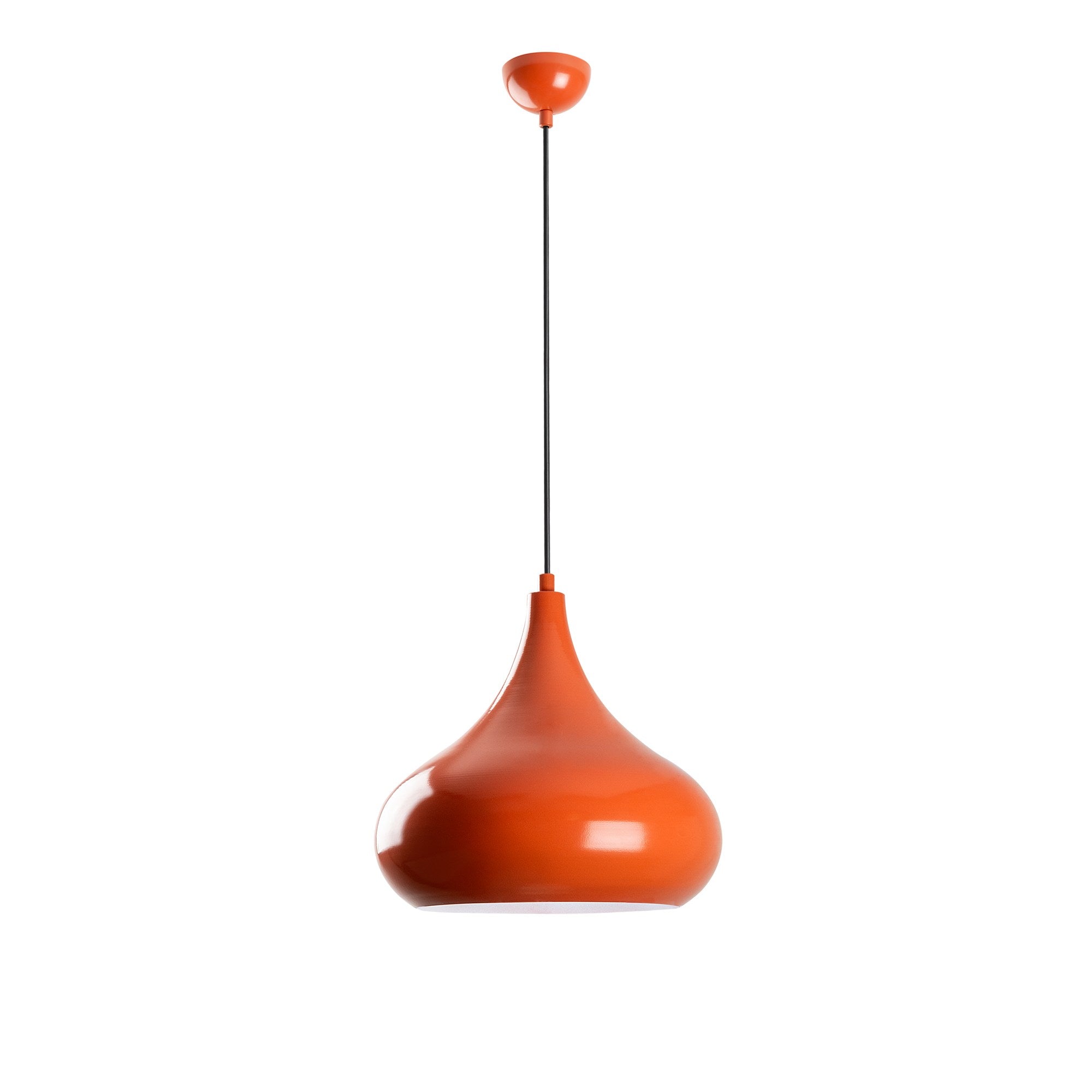 Candeeiro de Teto – Ø30 cm – Laranja – Metal