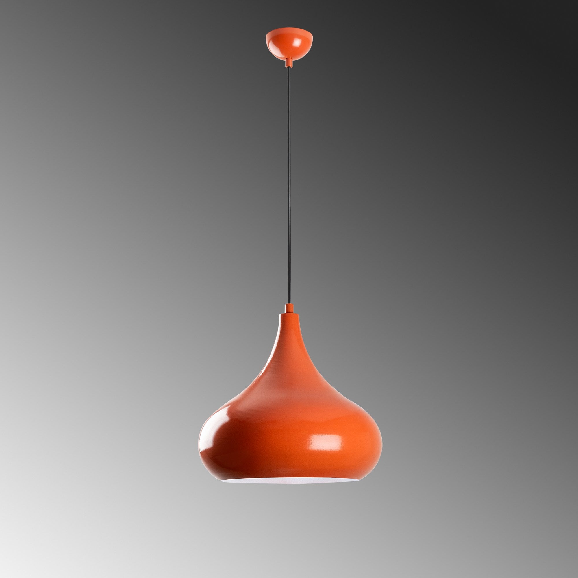 Candeeiro de Teto – Ø30 cm – Laranja – Metal