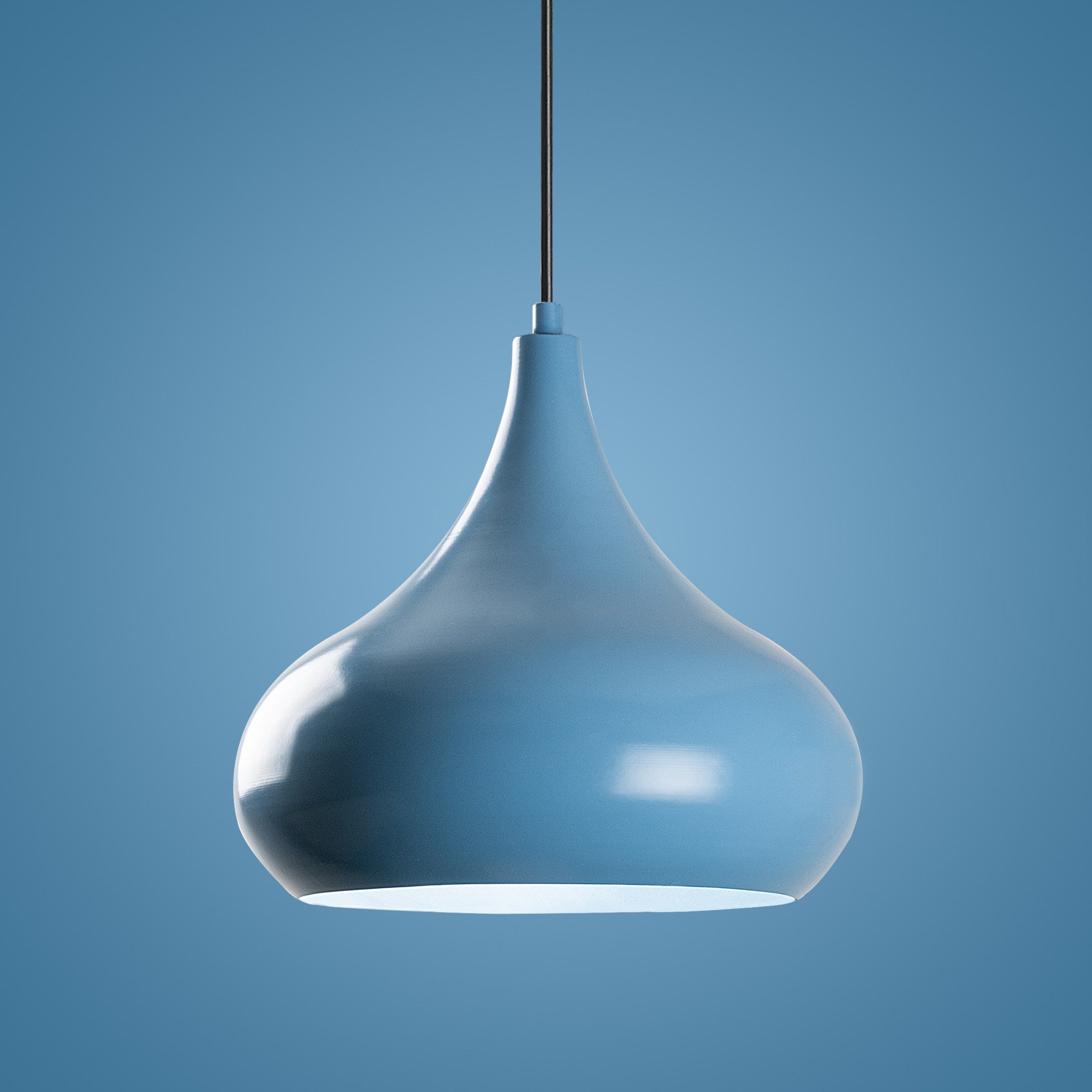 Candeeiro de Teto – 35-126 cm – Azul Claro – Metálico