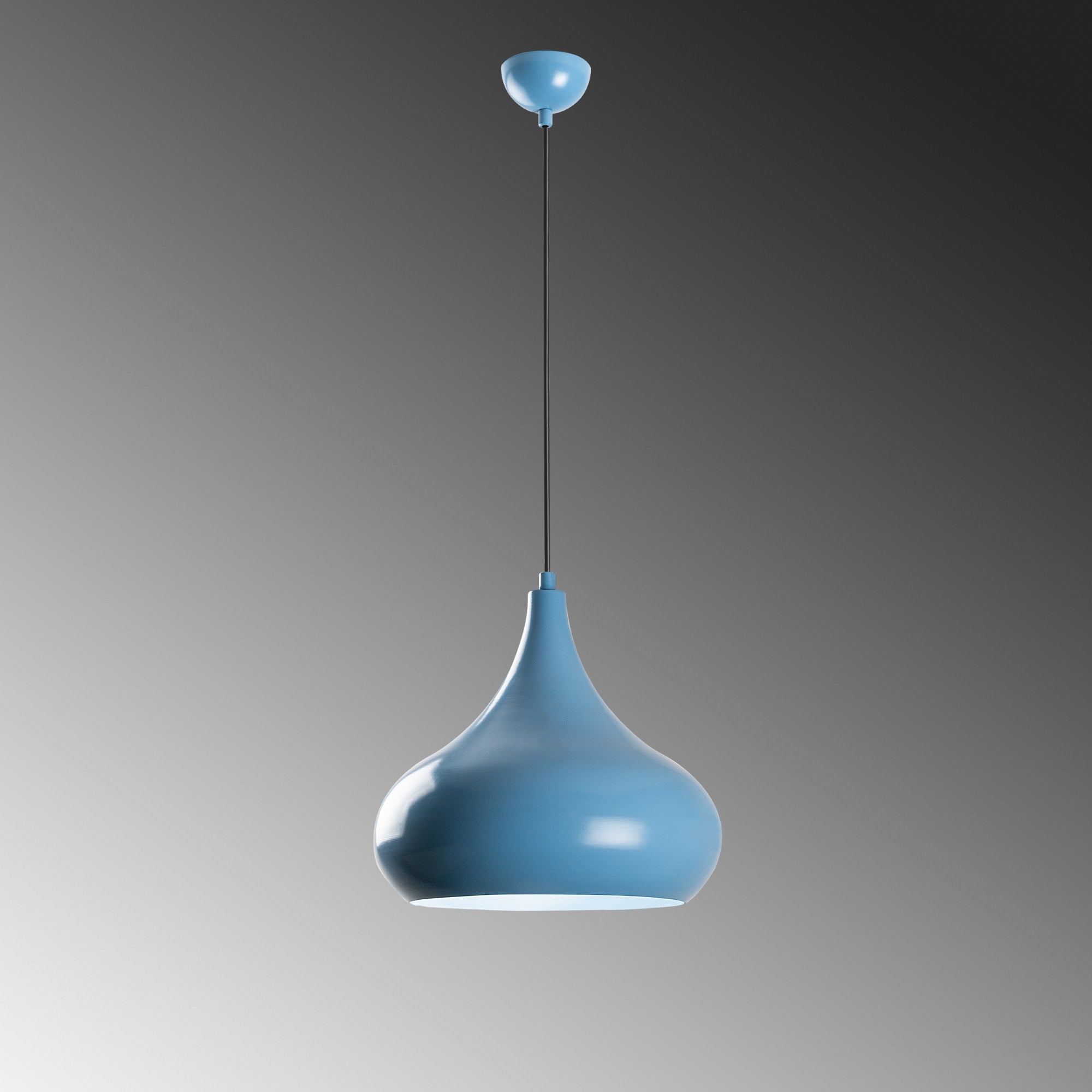 Candeeiro de Teto – 35-126 cm – Azul Claro – Metálico