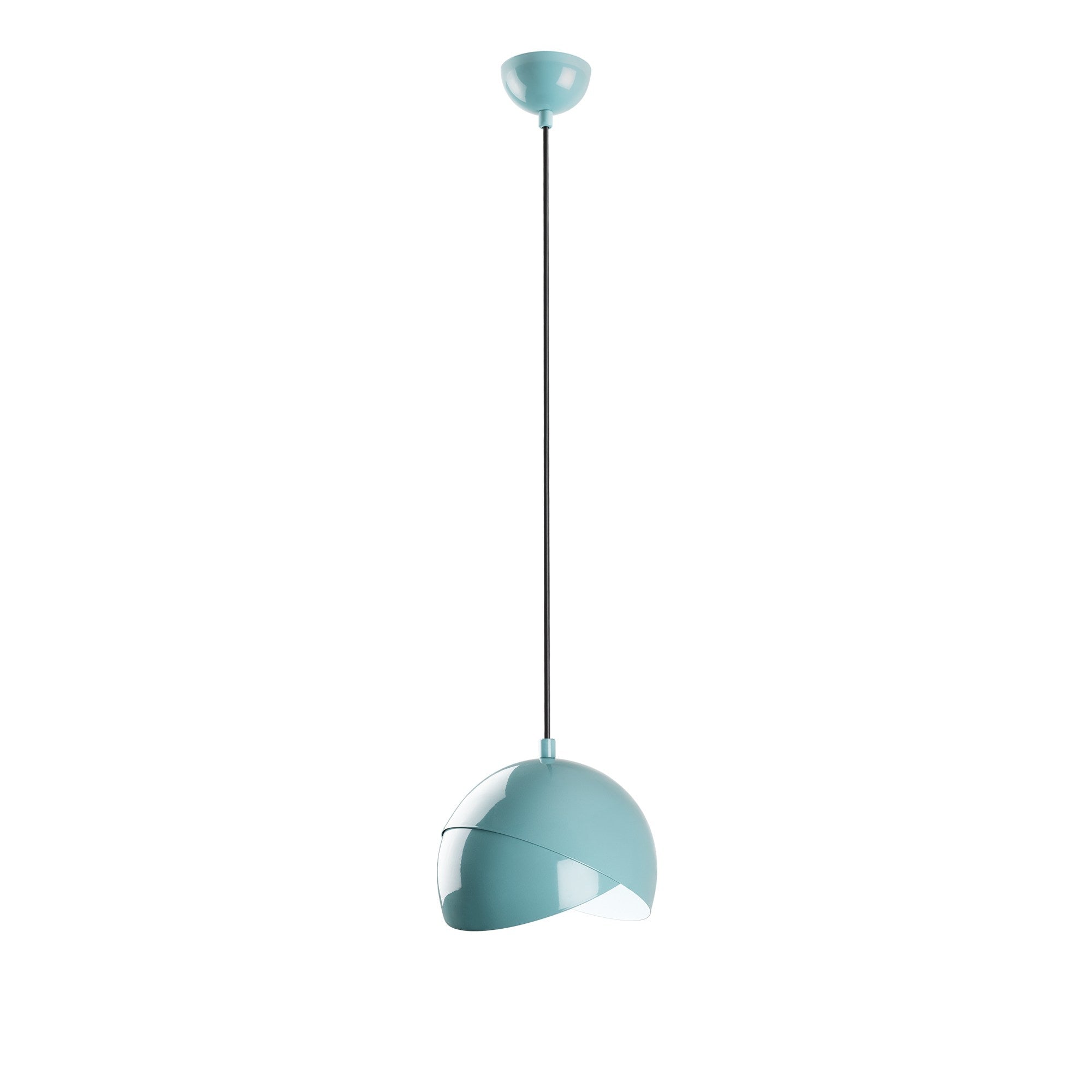 Candeeiro de Teto de metal – altura ajustável de 22 a 114 cm – turquesa –