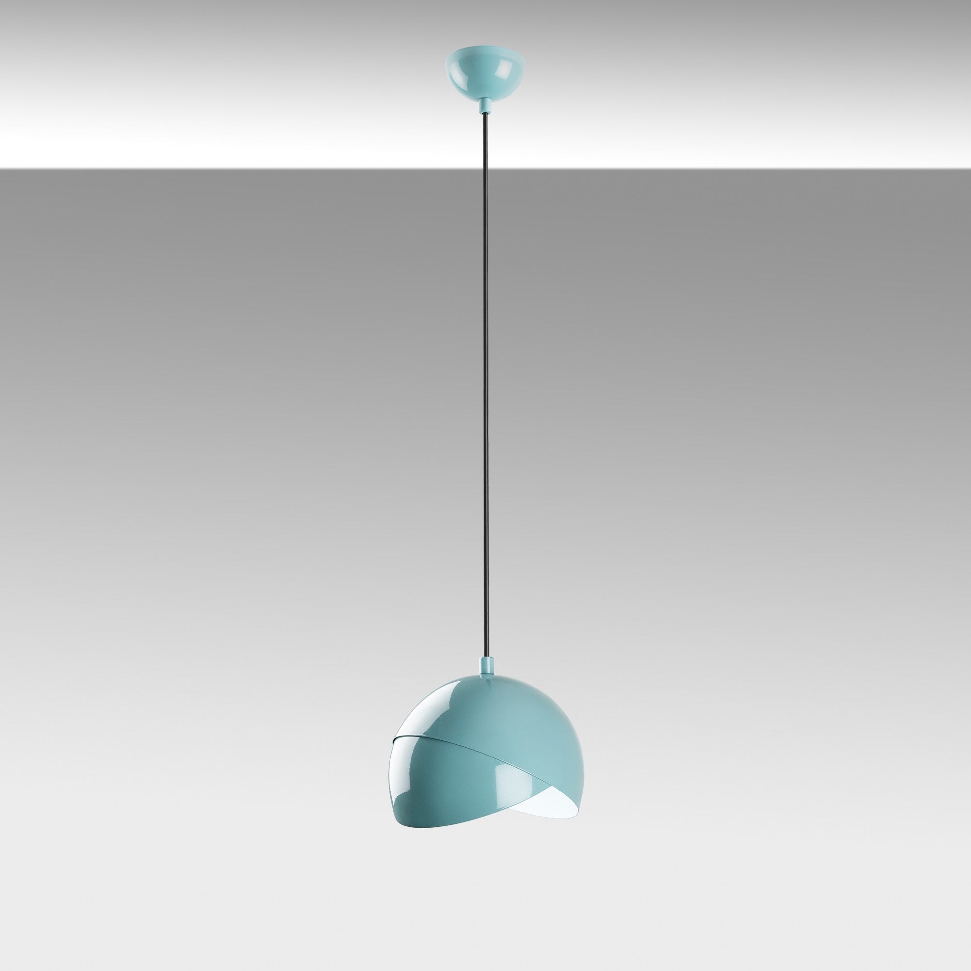 Candeeiro de Teto de metal – altura ajustável de 22 a 114 cm – turquesa –