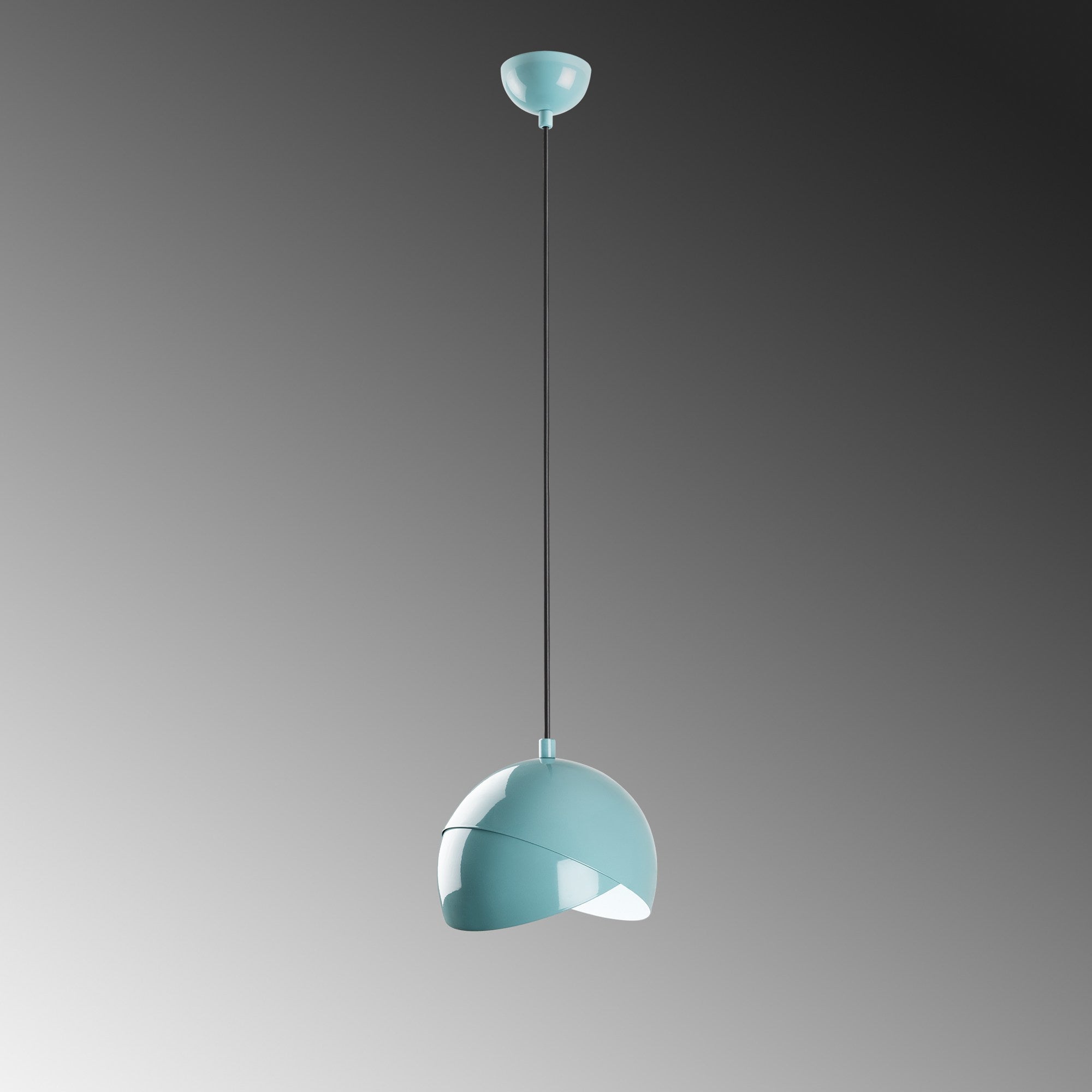Candeeiro de Teto de metal – altura ajustável de 22 a 114 cm – turquesa –
