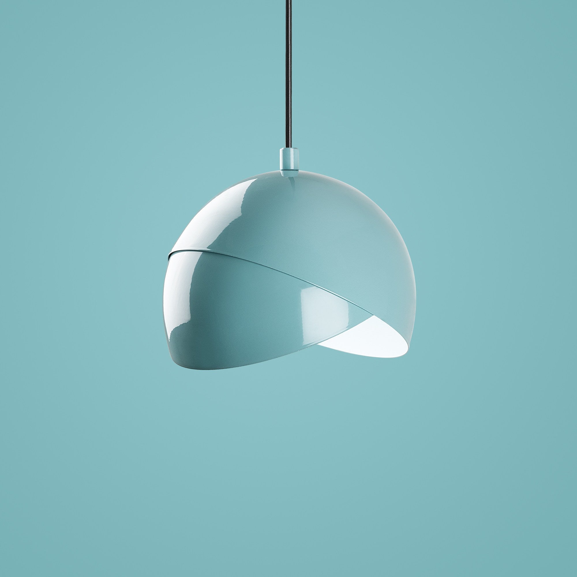 Candeeiro de Teto de metal – altura ajustável de 22 a 114 cm – turquesa –