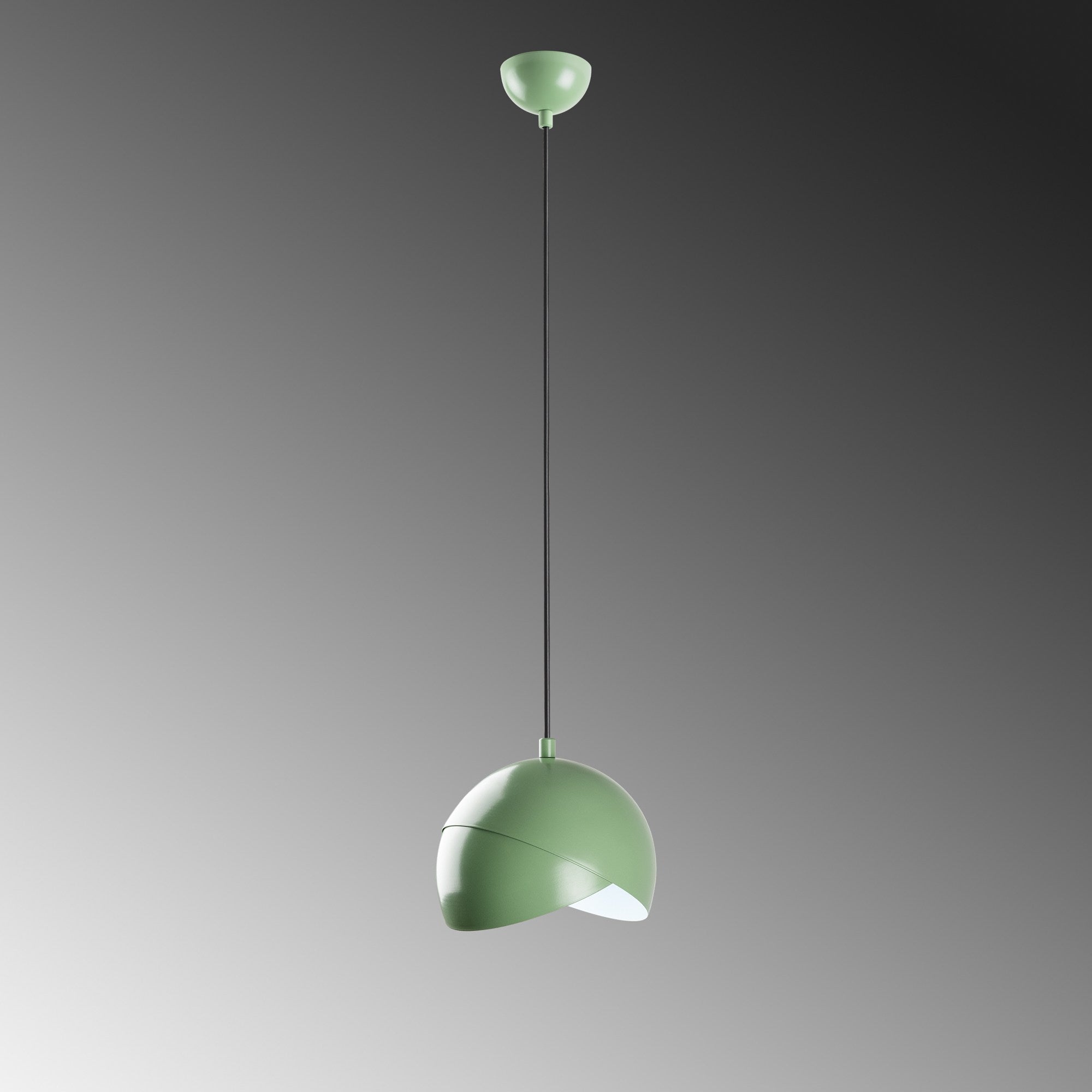 Candeeiro de Teto – altura ajustável de 22 a 114 cm – cor menta – corpo de metal
