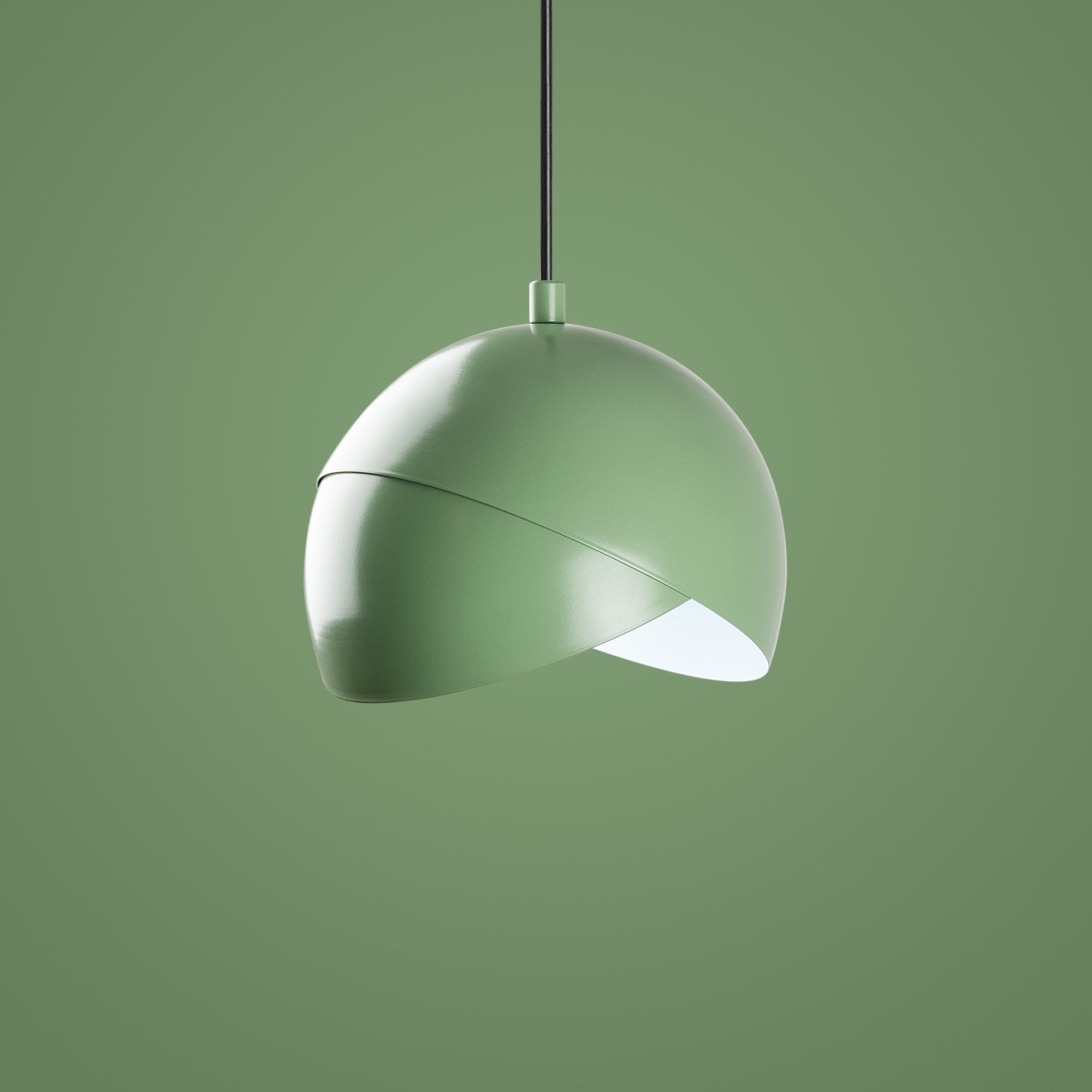 Candeeiro de Teto – altura ajustável de 22 a 114 cm – cor menta – corpo de metal