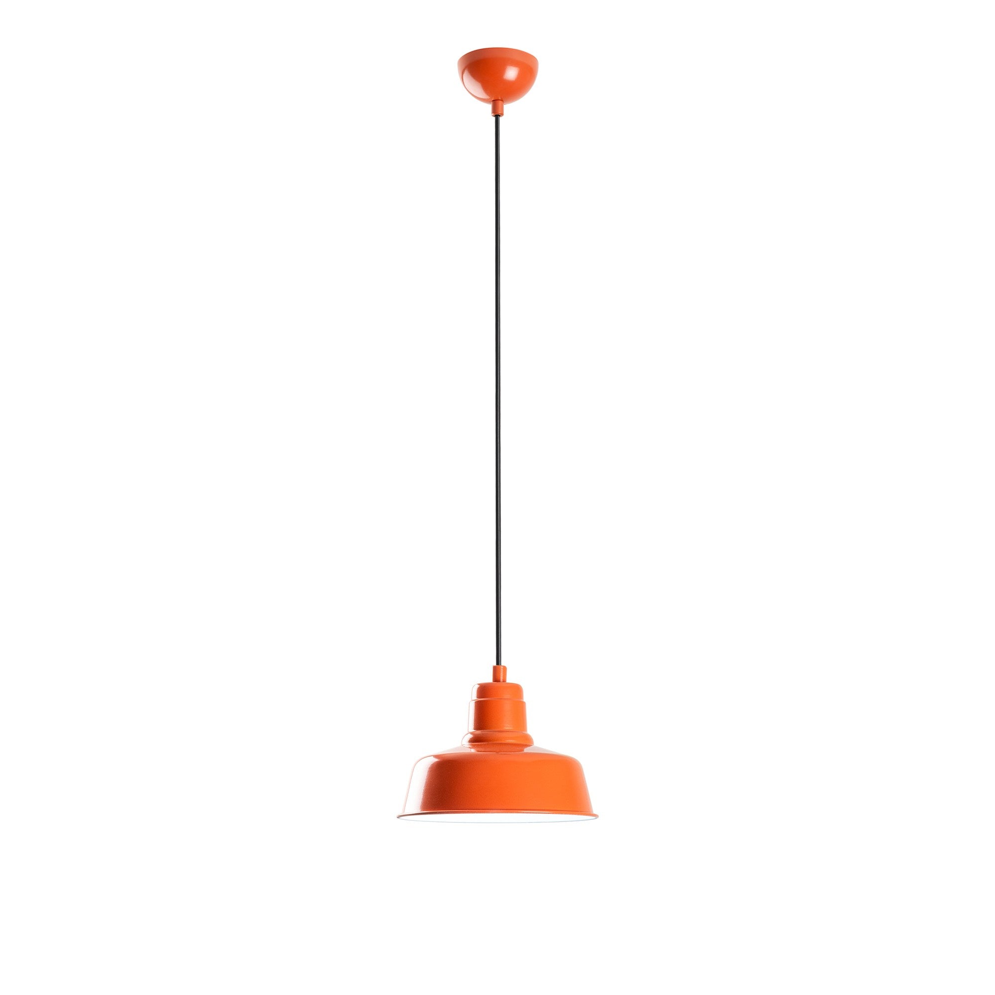Candeeiro de Teto – altura ajustável de 21 a 108 cm – laranja – metal