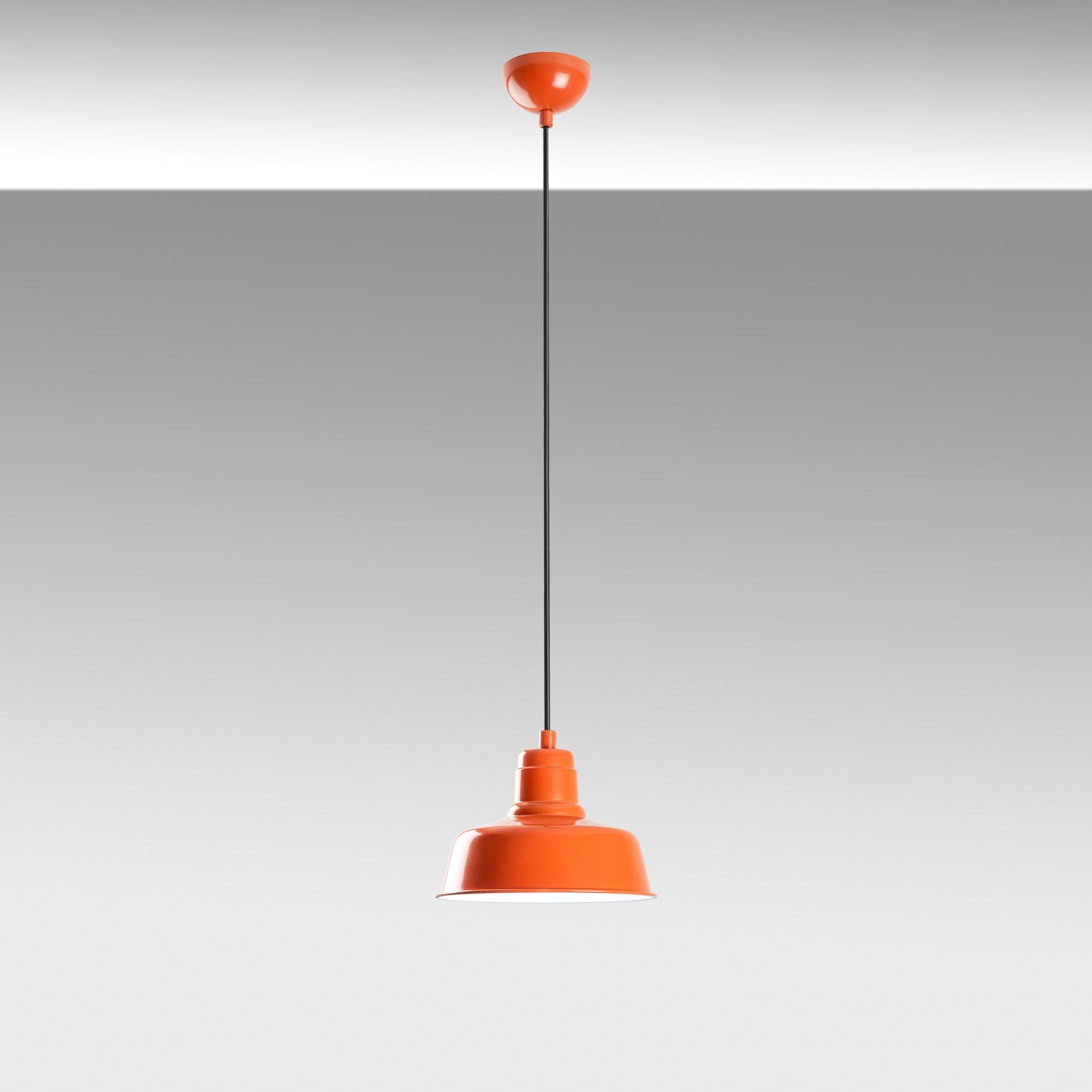 Candeeiro de Teto – altura ajustável de 21 a 108 cm – laranja – metal