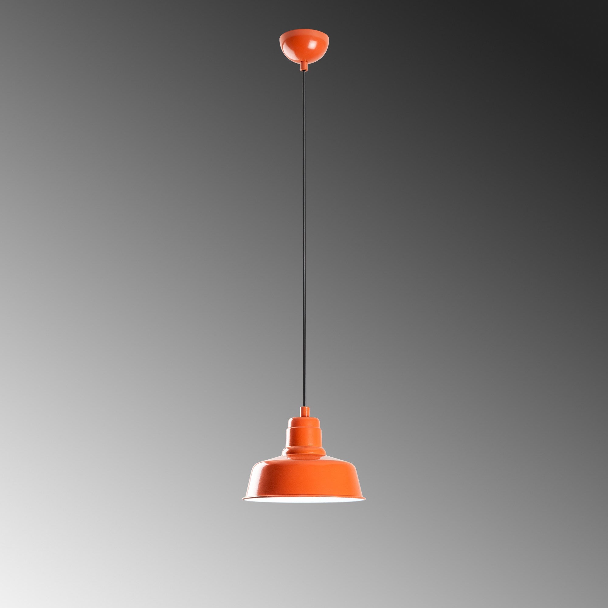Candeeiro de Teto – altura ajustável de 21 a 108 cm – laranja – metal