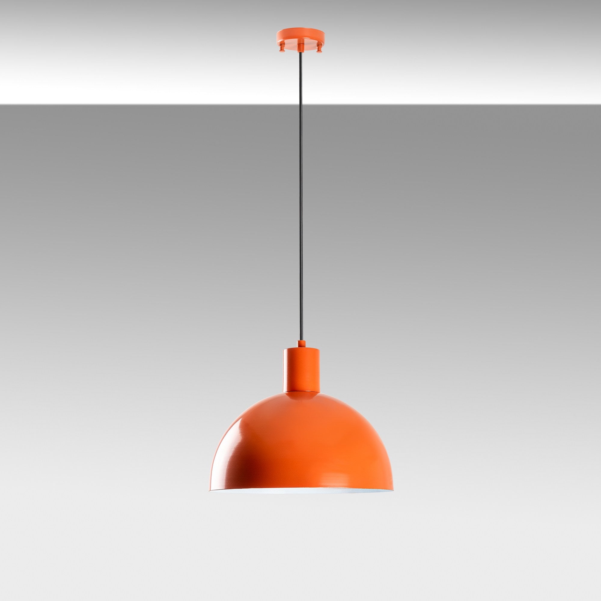 Candeeiro de Teto – Ø30 cm – Laranja – Metal