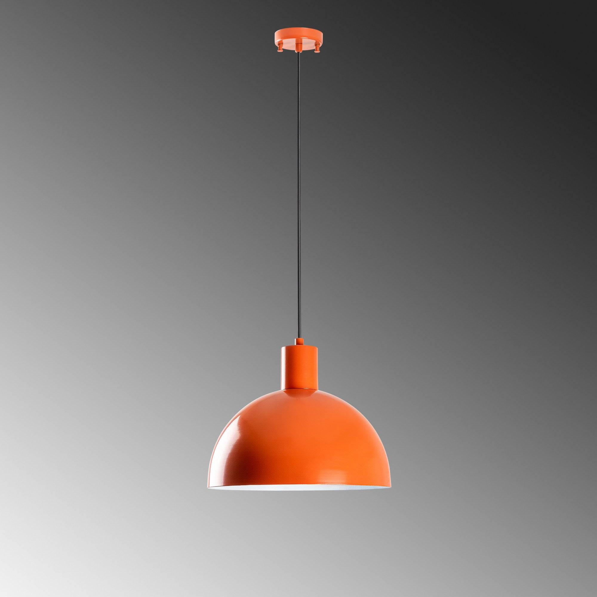 Candeeiro de Teto – Ø30 cm – Laranja – Metal