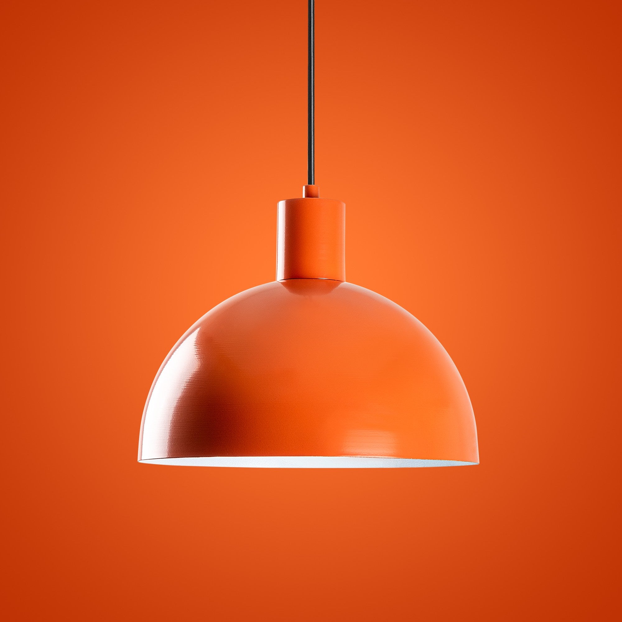 Candeeiro de Teto – Ø30 cm – Laranja – Metal