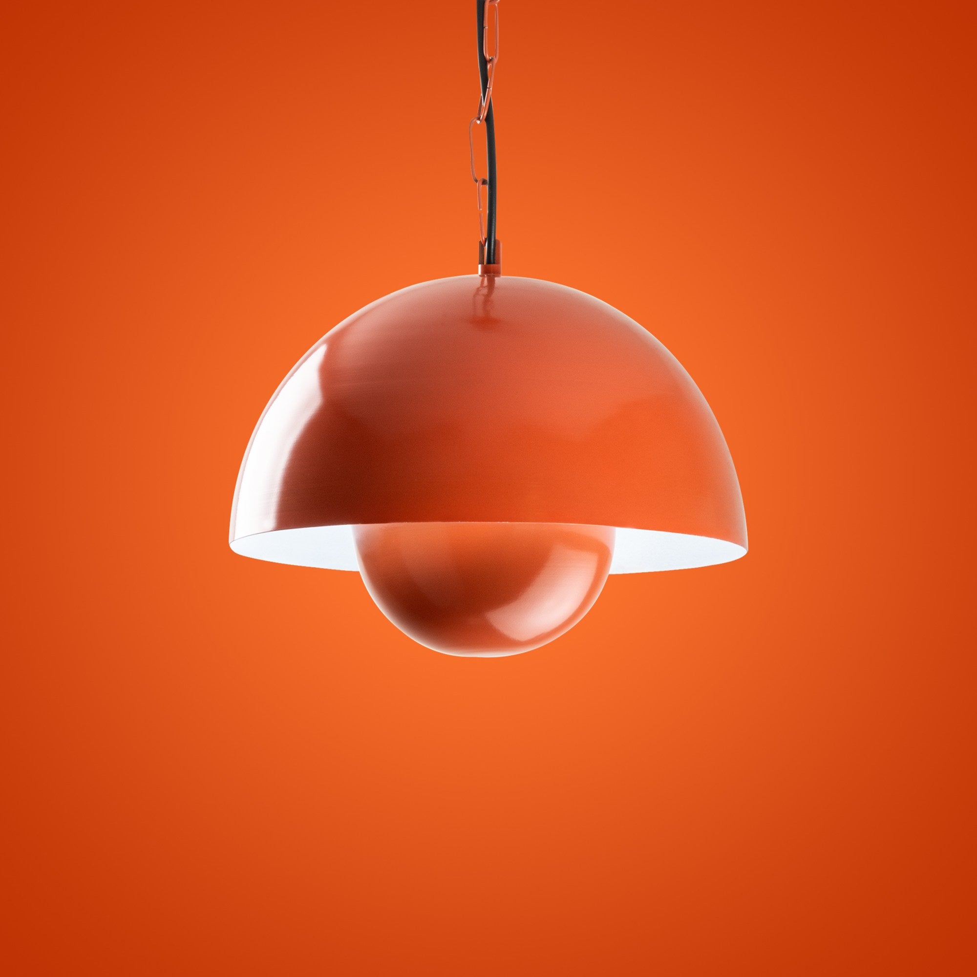 Candeeiro de Teto – Ø30 cm – laranja – metal