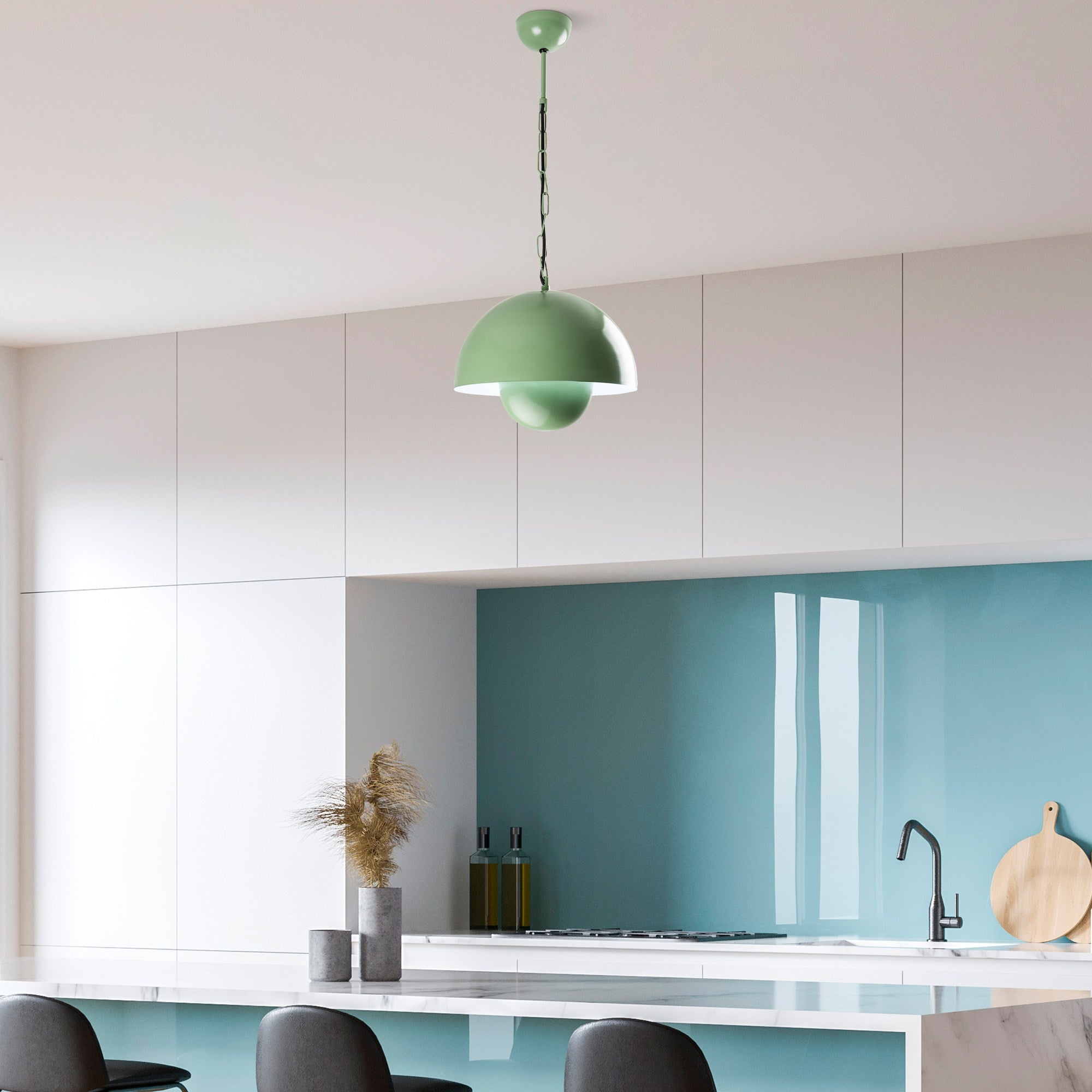 Candeeiro de Teto de Metal – Ø30 cm – Menta