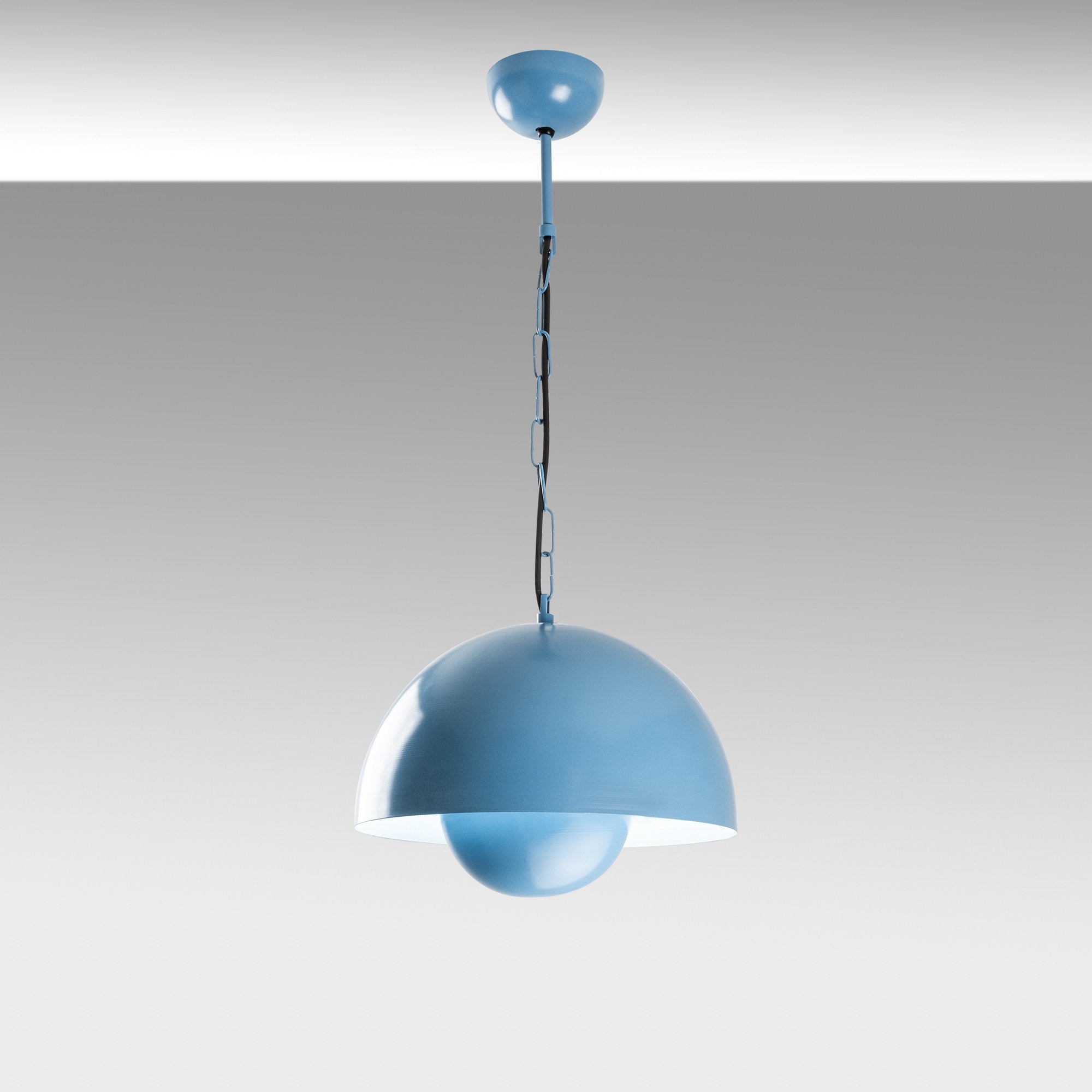 Candeeiro de Teto – Ø30 x 25 cm – Azul Claro – Metal