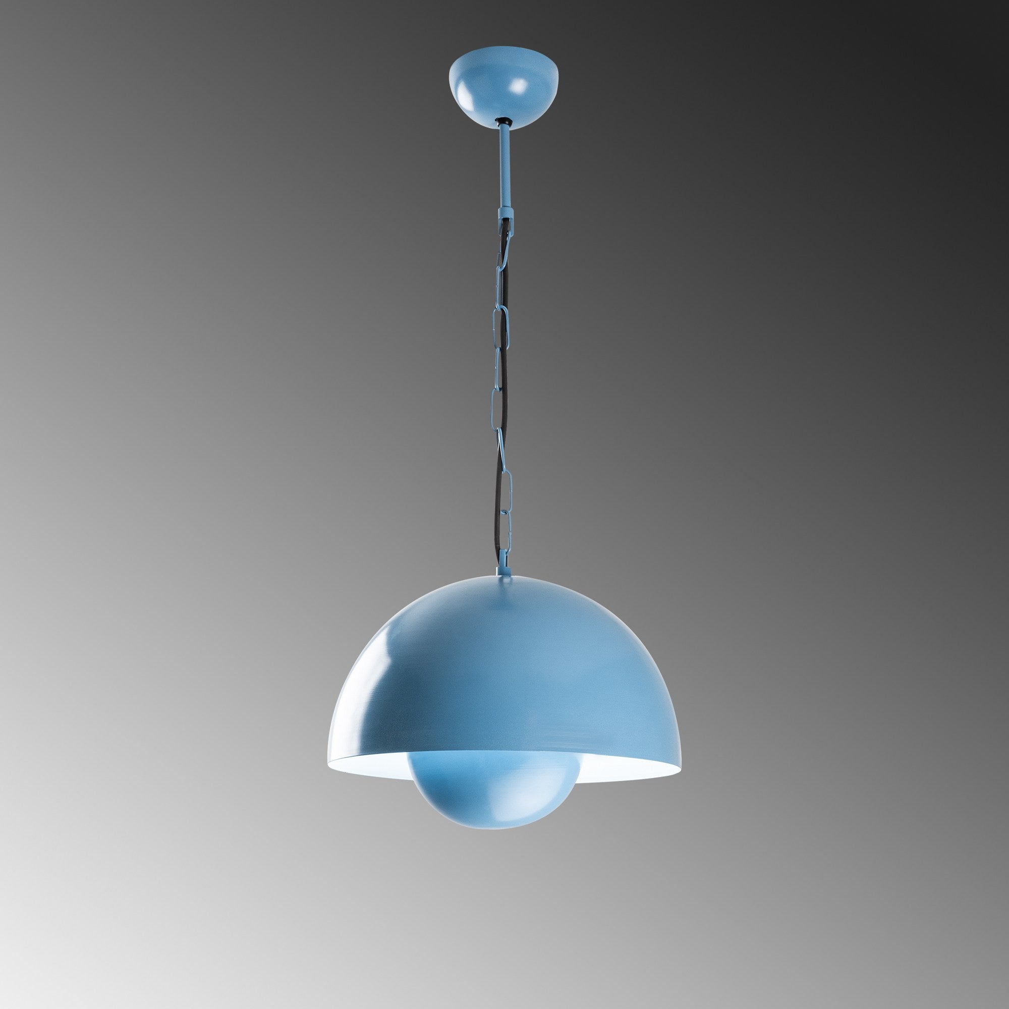 Candeeiro de Teto – Ø30 x 25 cm – Azul Claro – Metal