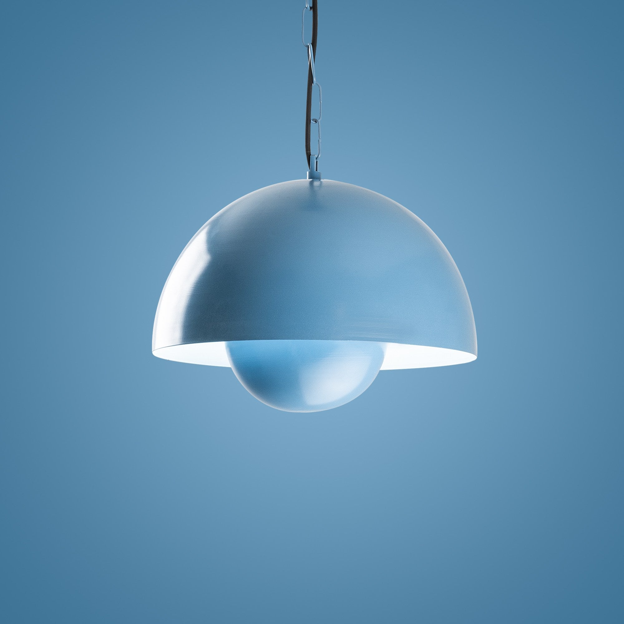 Candeeiro de Teto – Ø30 x 25 cm – Azul Claro – Metal