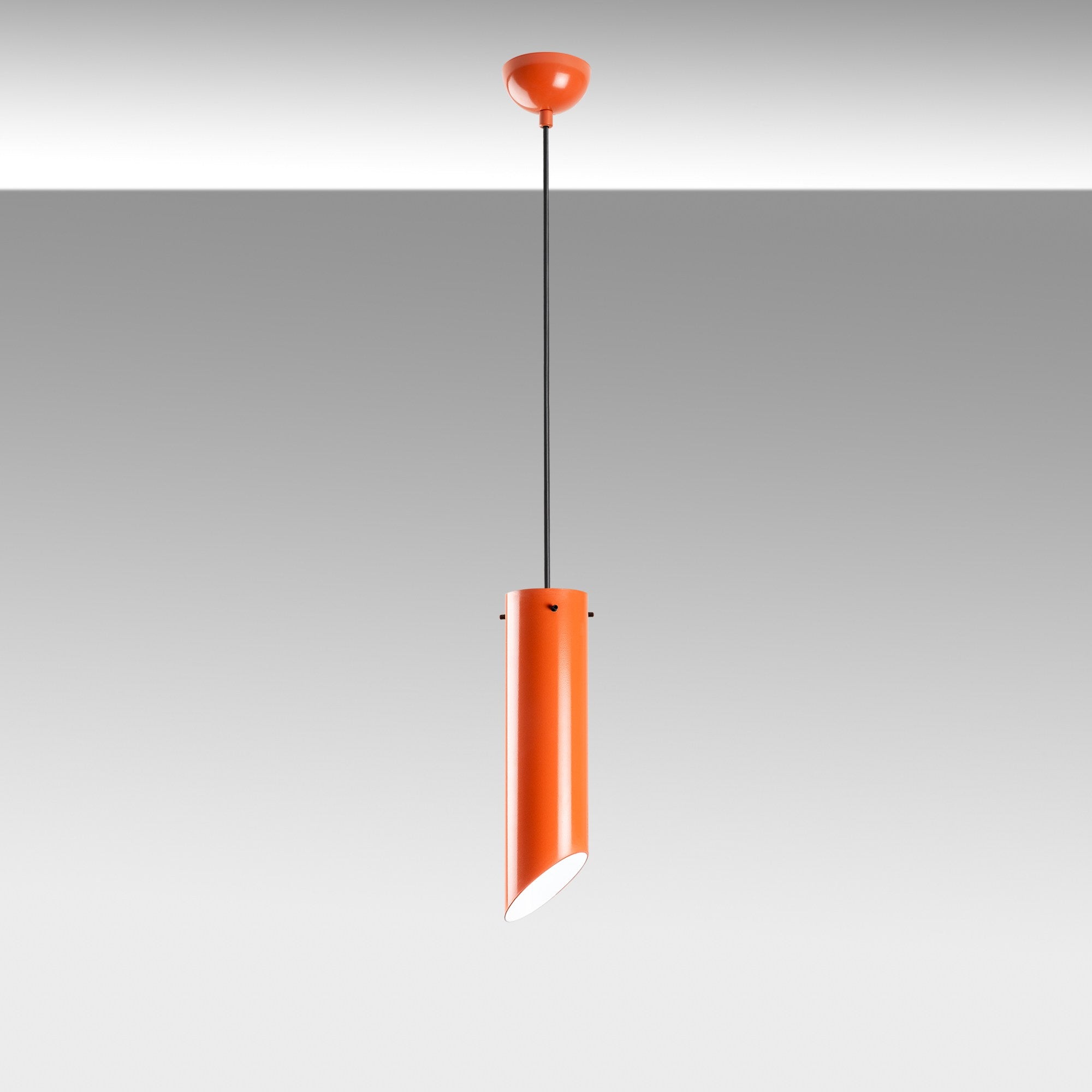 Candeeiro de Teto – 37 a 114 cm – Laranja – Metal