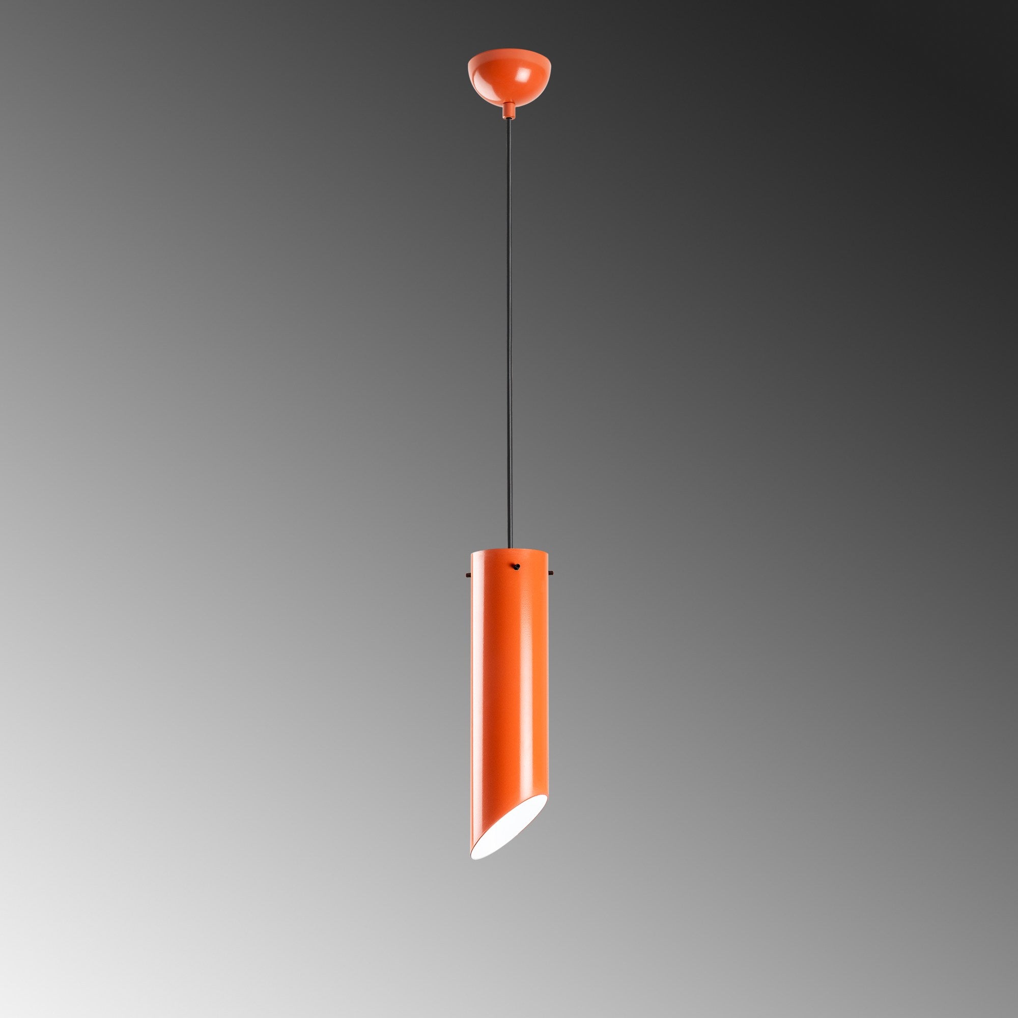 Candeeiro de Teto – 37 a 114 cm – Laranja – Metal