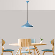 Candeeiro de Teto – altura ajustável de 27 a 116 cm – azul claro – metal