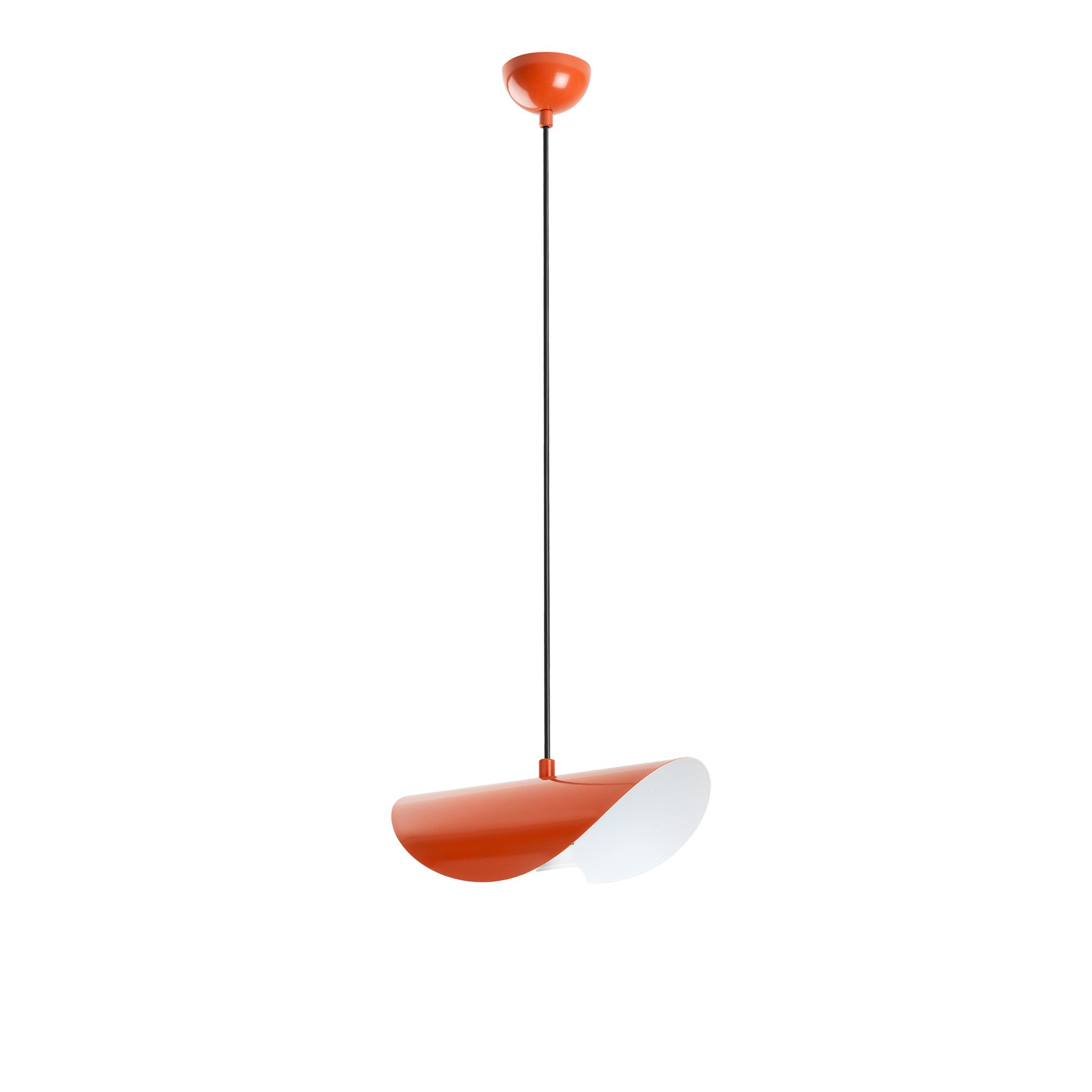 Candeeiro de Teto – Altura Ajustável 17-106 cm – Laranja – Metal
