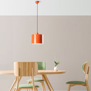 Candeeiro de Teto – Altura Ajustável 25-110 cm – Laranja – Metal