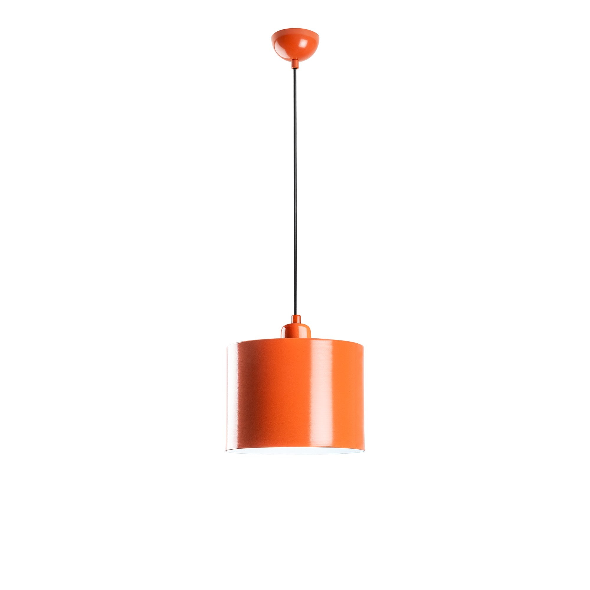 Candeeiro de Teto – Altura Ajustável 25-110 cm – Laranja – Metal