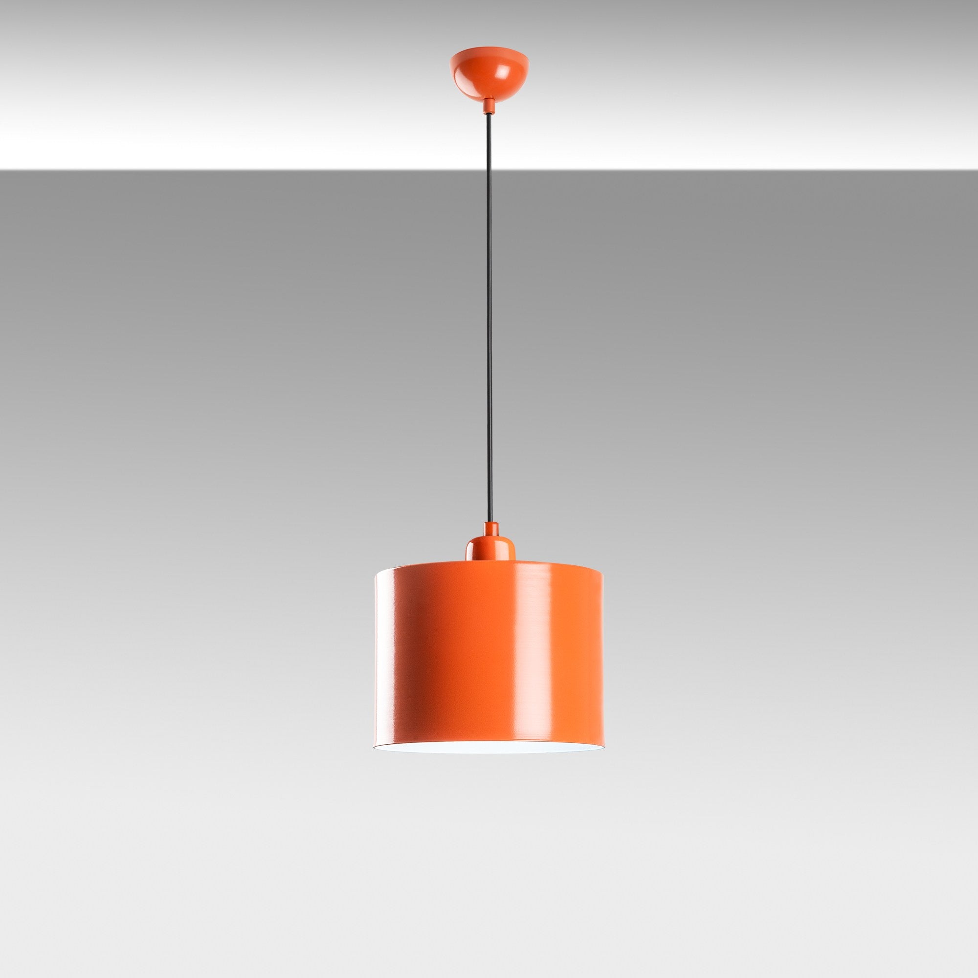 Candeeiro de Teto – Altura Ajustável 25-110 cm – Laranja – Metal