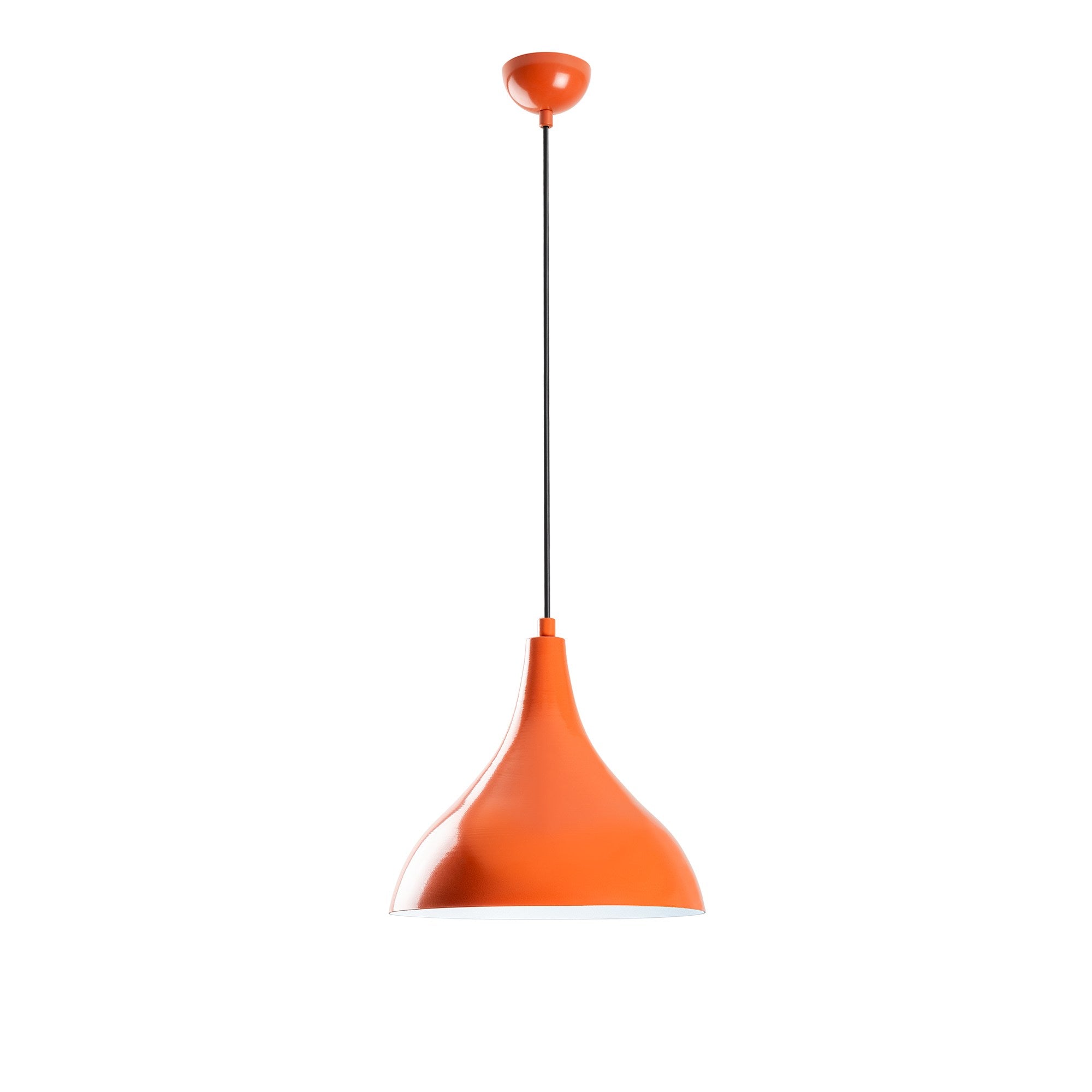 Candeeiro de Teto – altura ajustável de 33 a 122 cm – laranja – metal