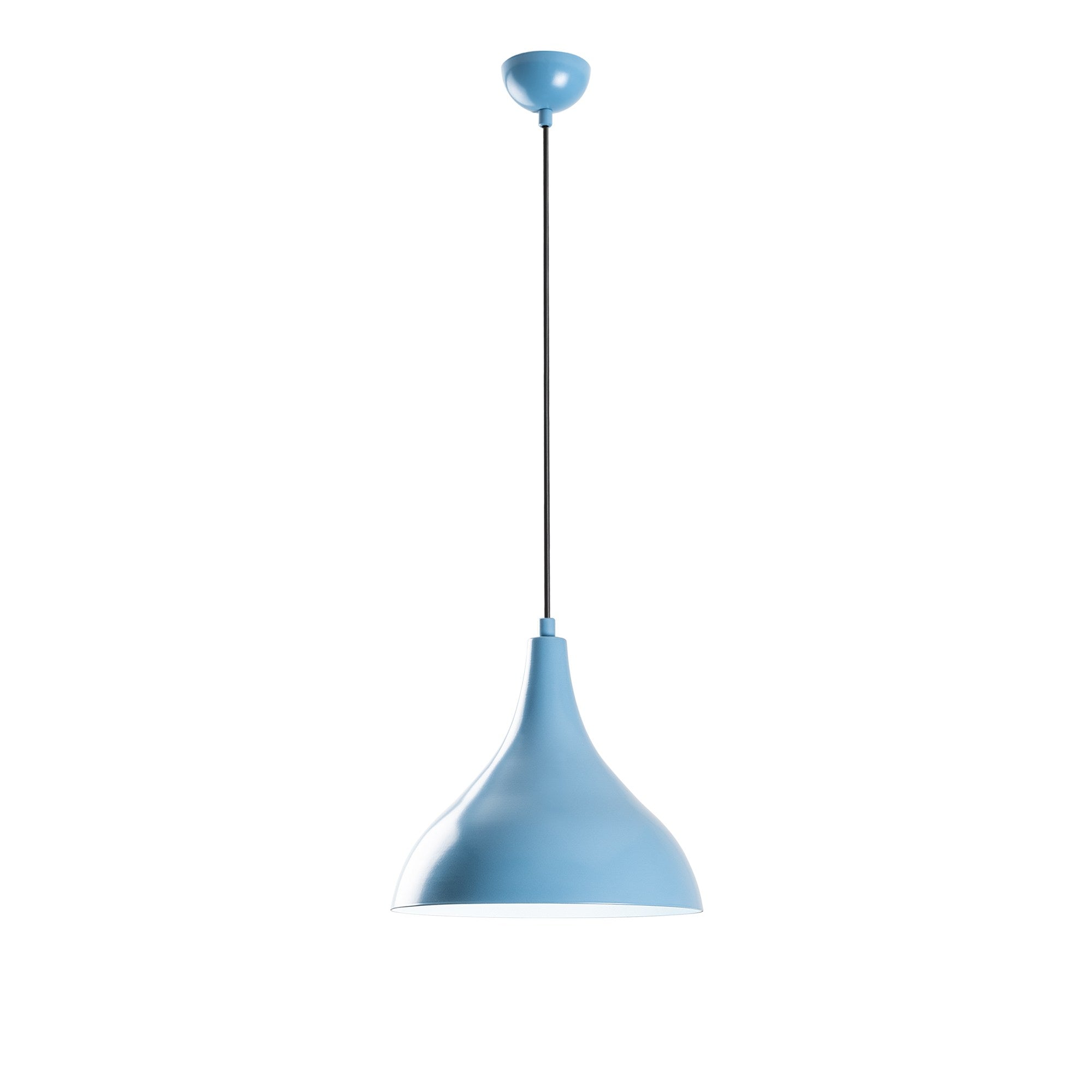 Candeeiro de Teto – Altura Ajustável 33-122 cm – Azul Claro – Metal