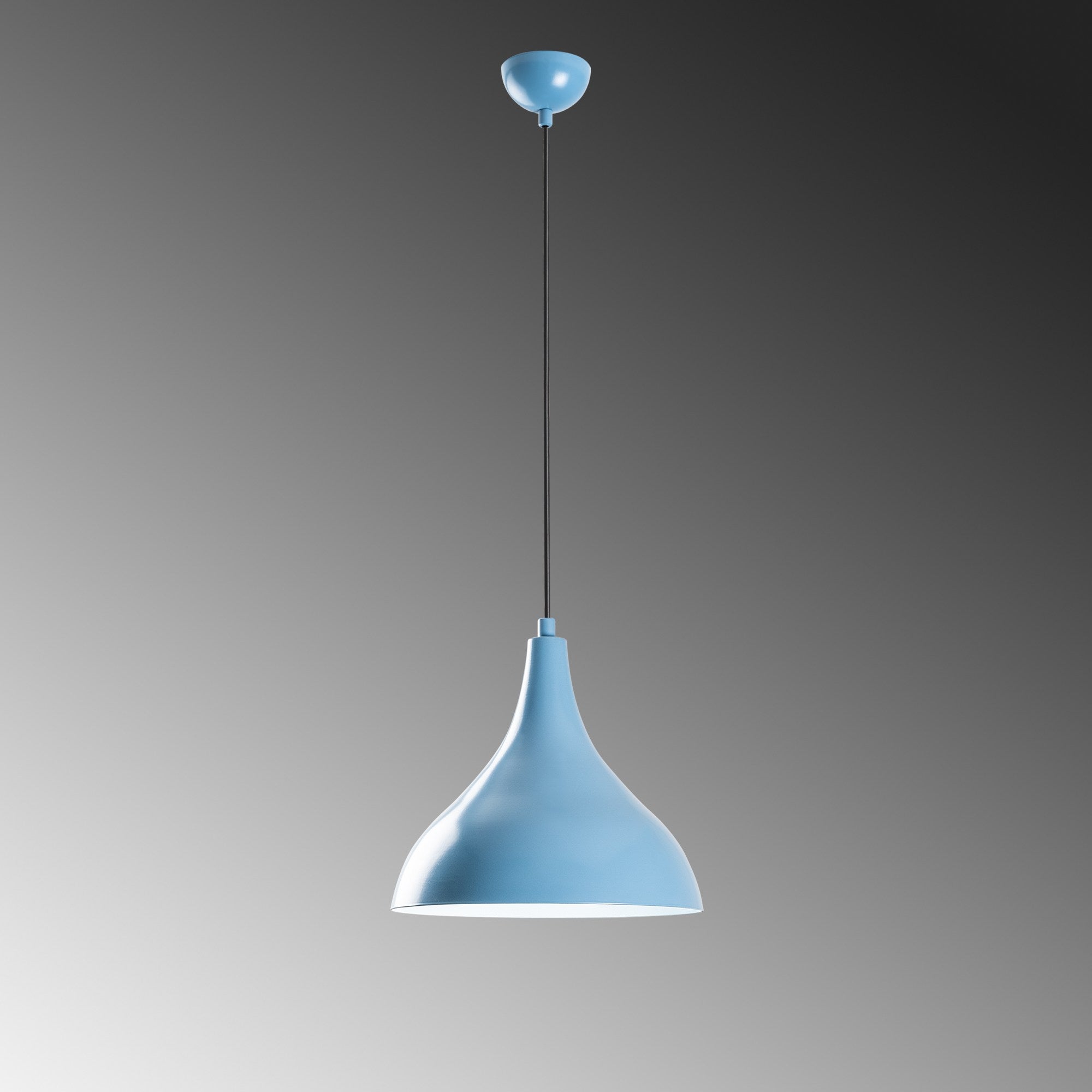 Candeeiro de Teto – Altura Ajustável 33-122 cm – Azul Claro – Metal