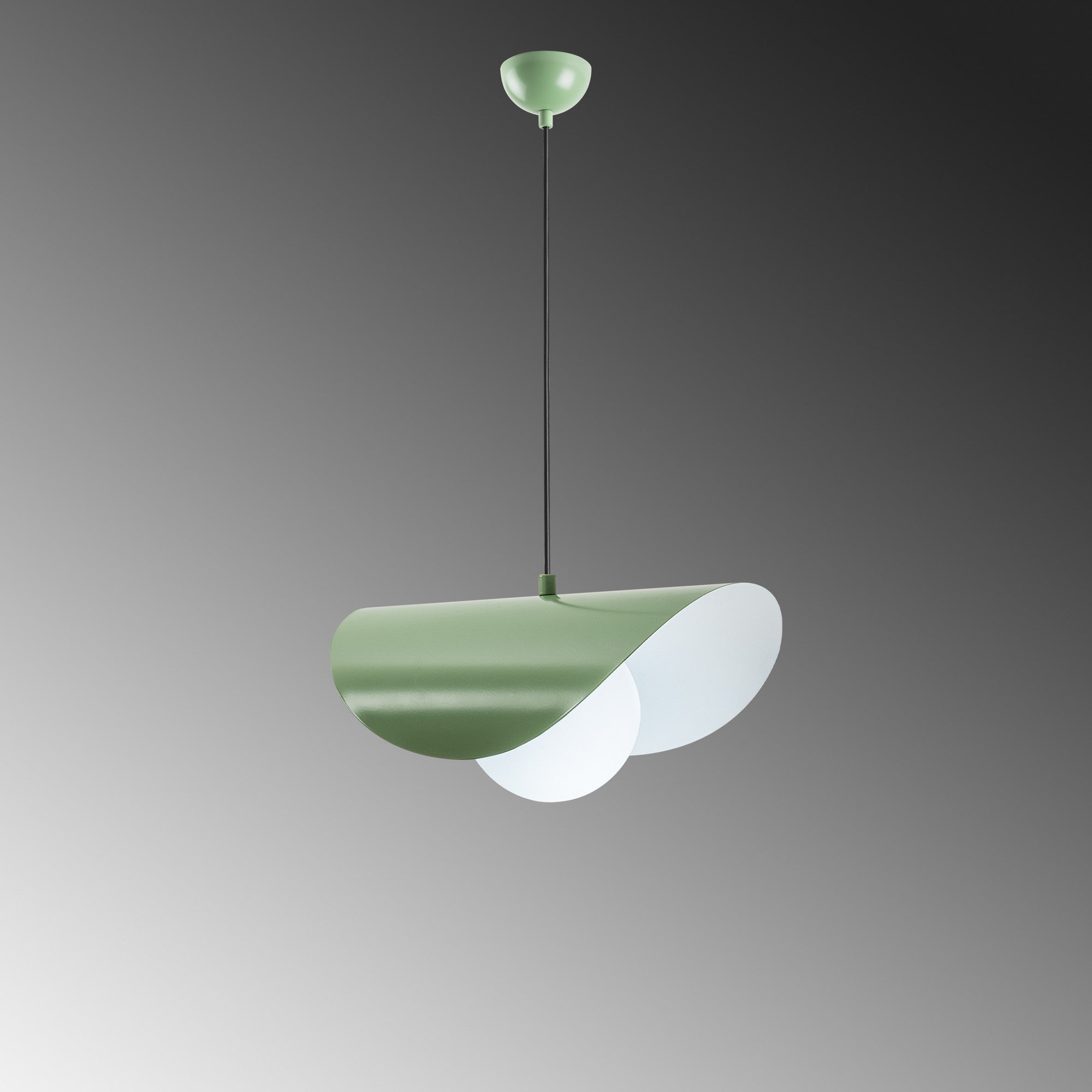 Candeeiro de Teto – Altura Ajustável 25-112 cm – Cor Menta – Metal