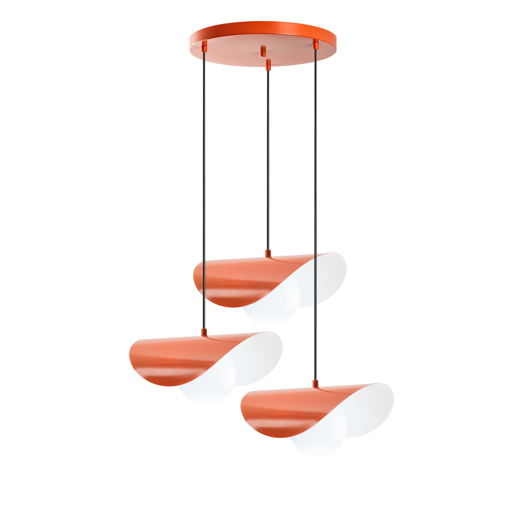 Candeeiro de Teto – 50 cm de diâmetro – laranja – metal