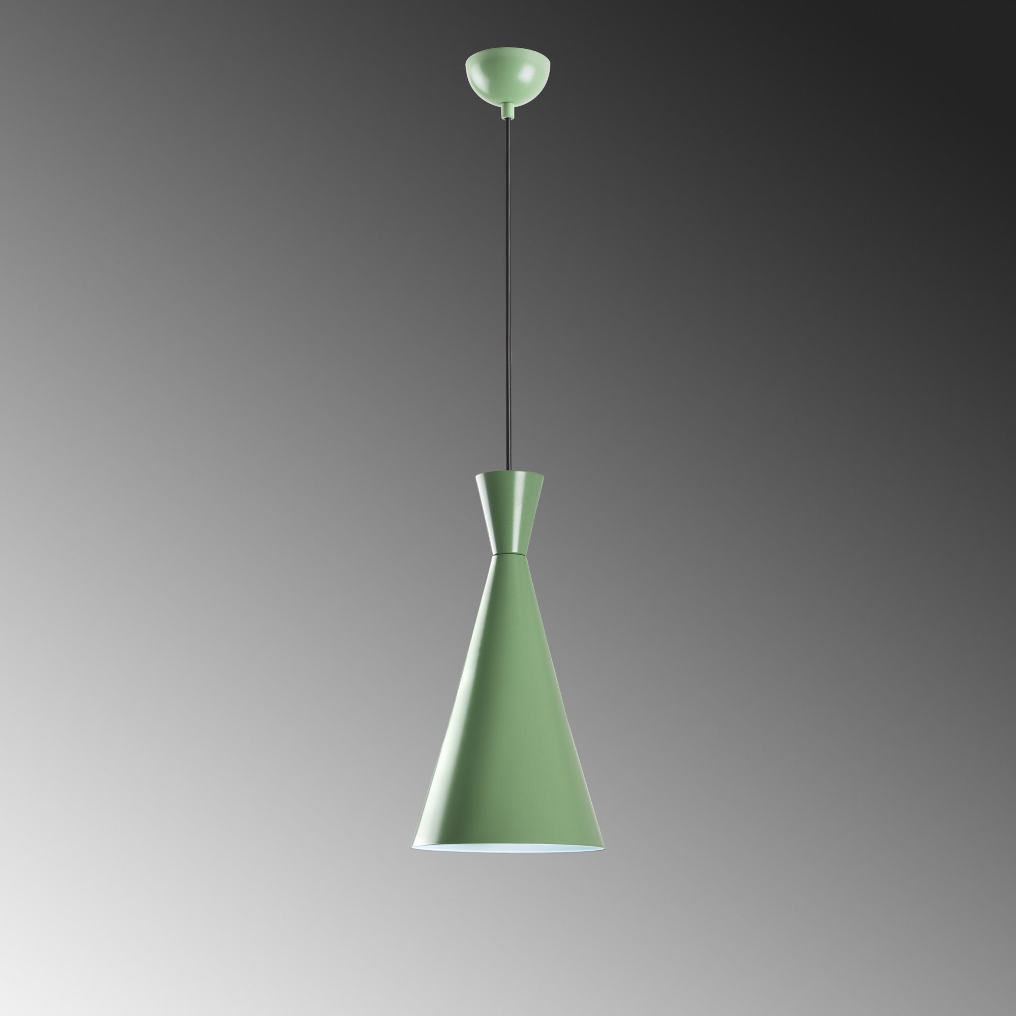 Candeeiro de Teto – altura ajustável de 45 a 134 cm – cor menta – corpo de metal